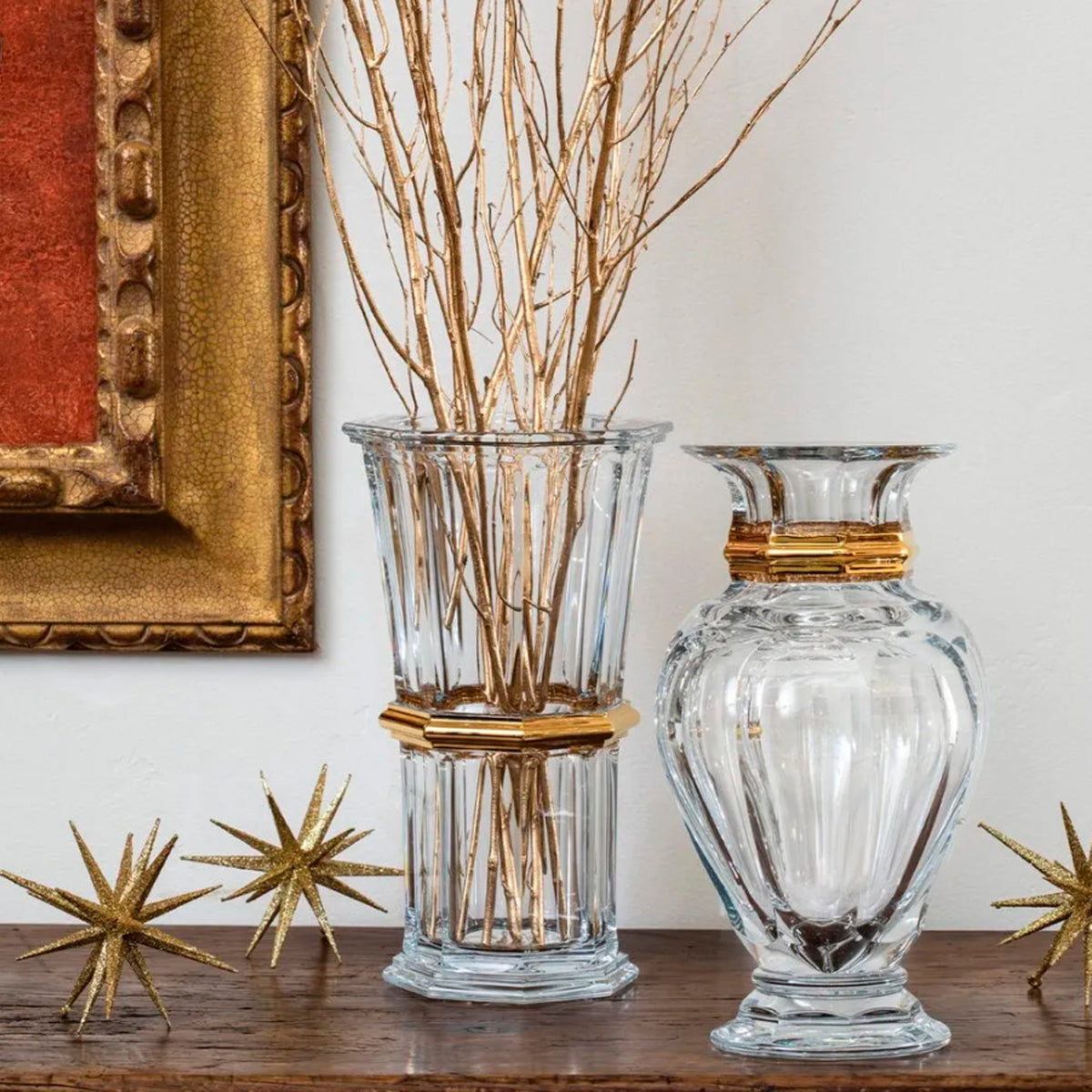 New Baccarat Vase Droit 320 Gold 2814497