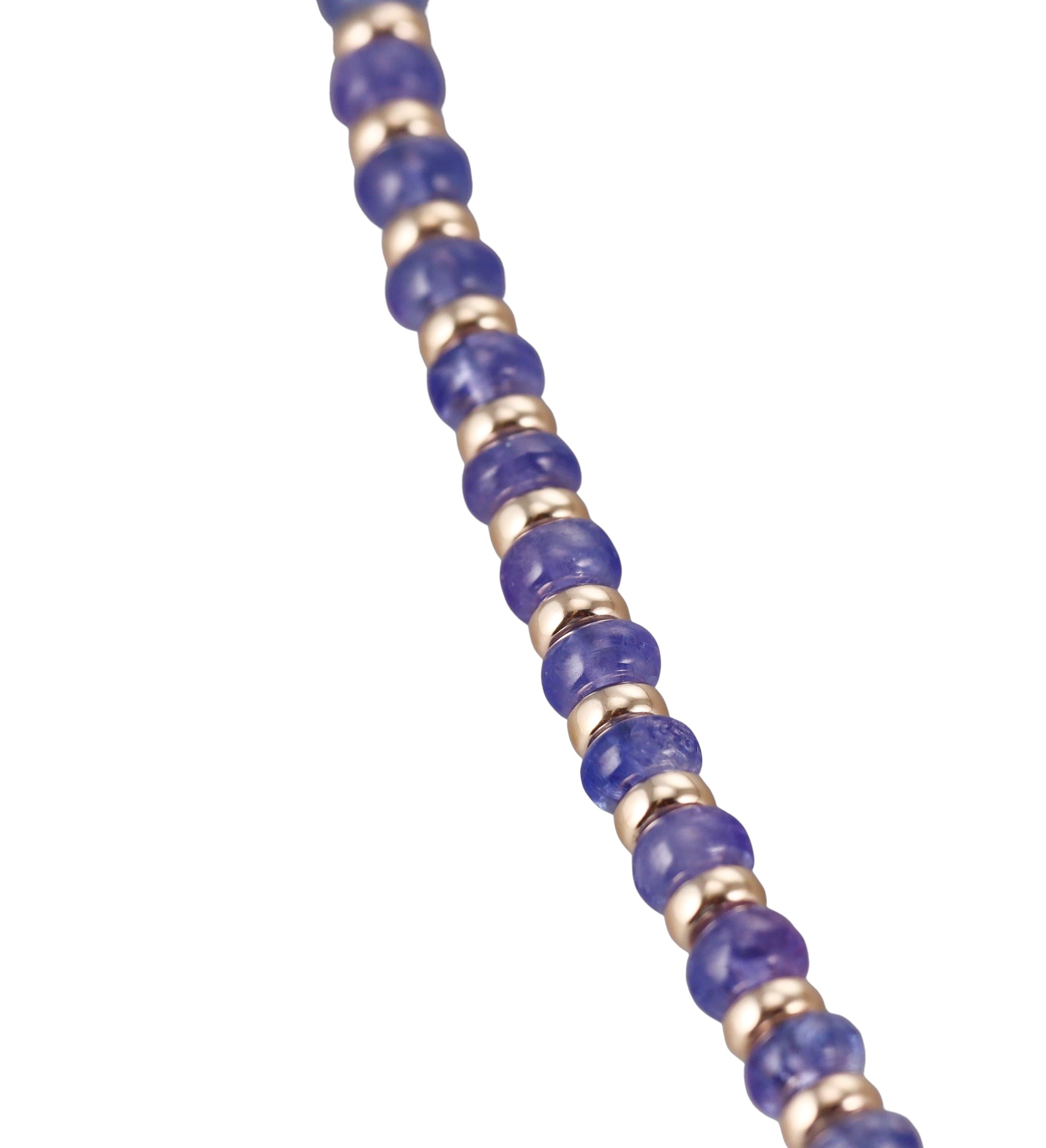 Gump's Tanzanite Bead Gold Necklace