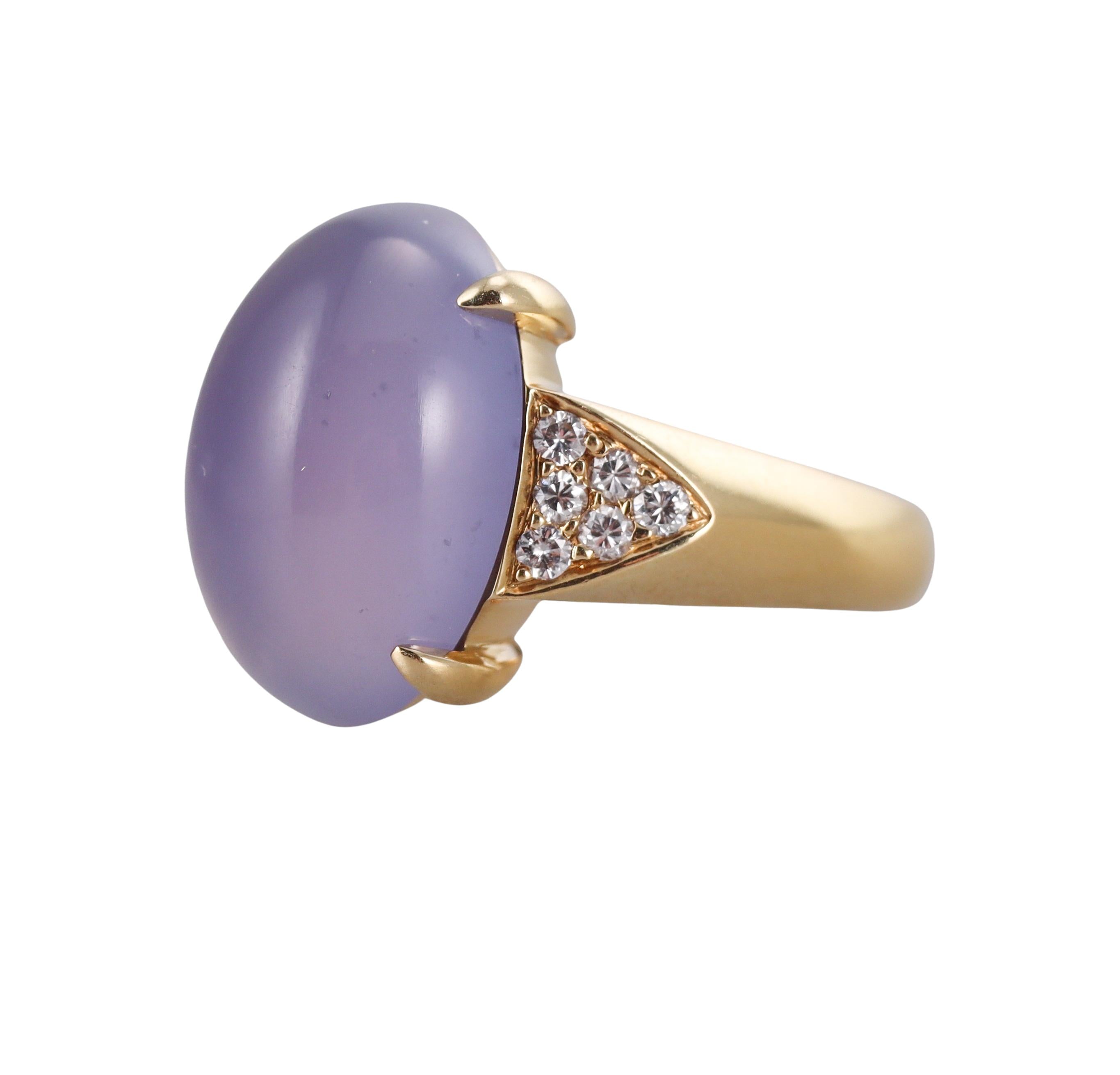 Gump's Chalcedony Diamond Gold Rig