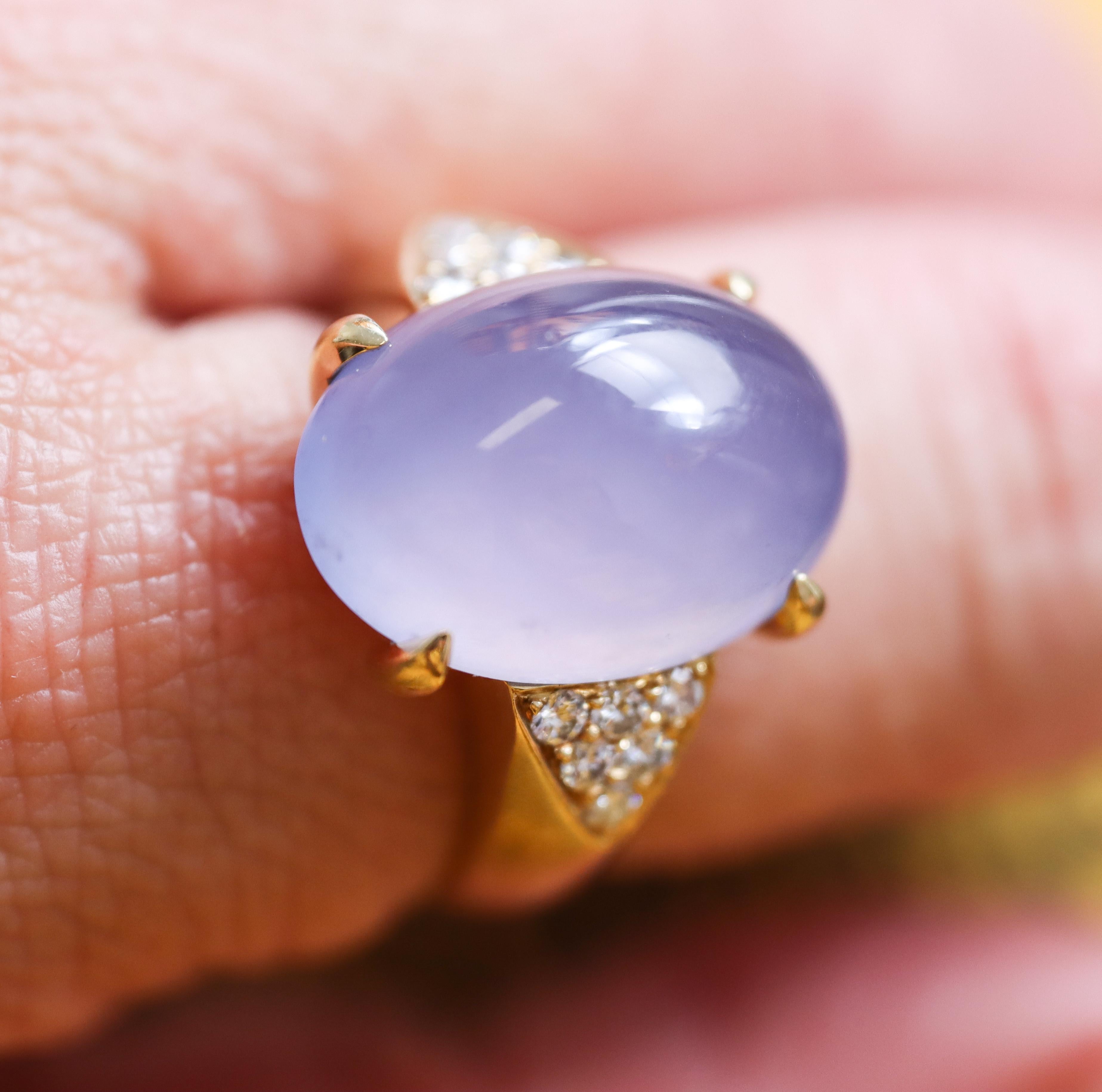 Gump's Chalcedony Diamond Gold Rig