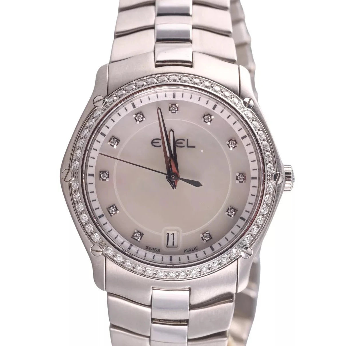 Ebel Classic Sport Mother of Pearl Diamond Steel Watch1215987