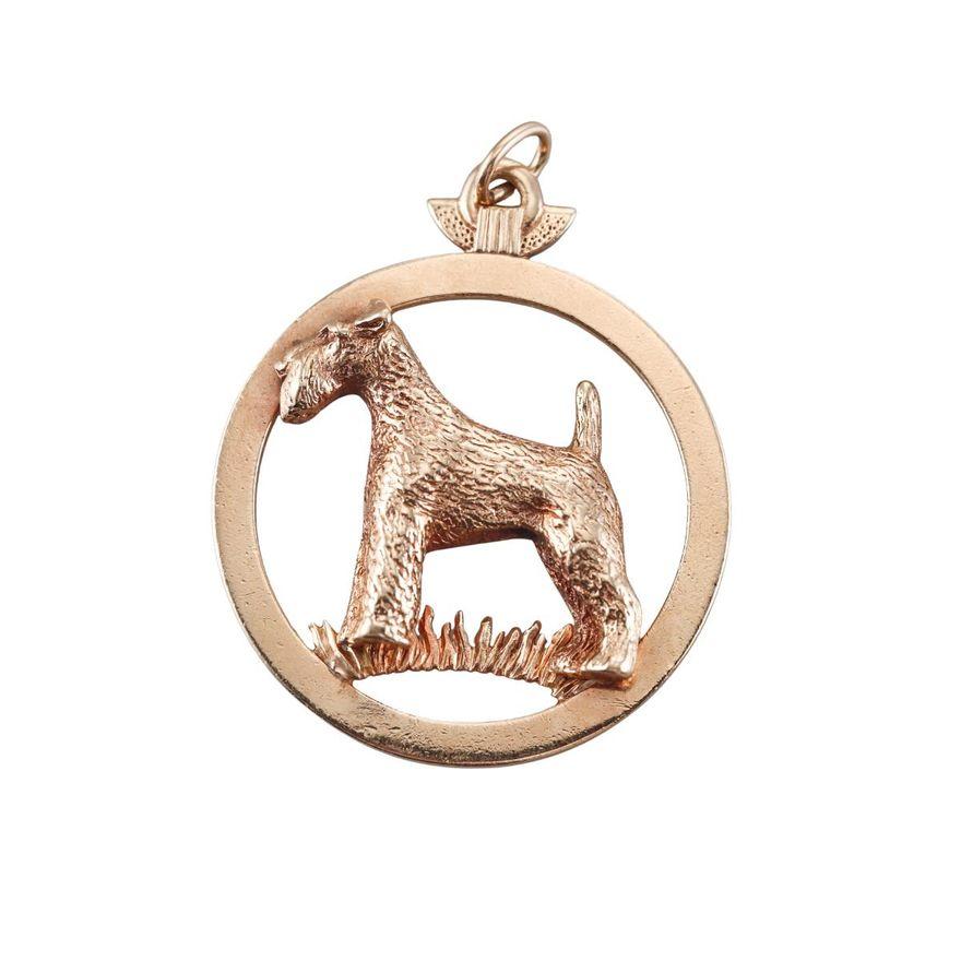 Tiffany Mid Century 14k Gold Terrier Medallion Pendant