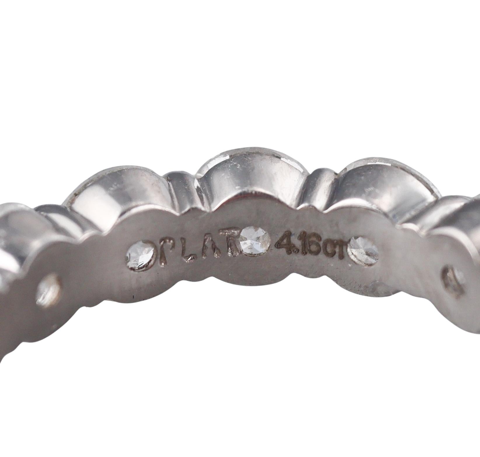 Diamond Platinum Eternity Wedding Band Ring