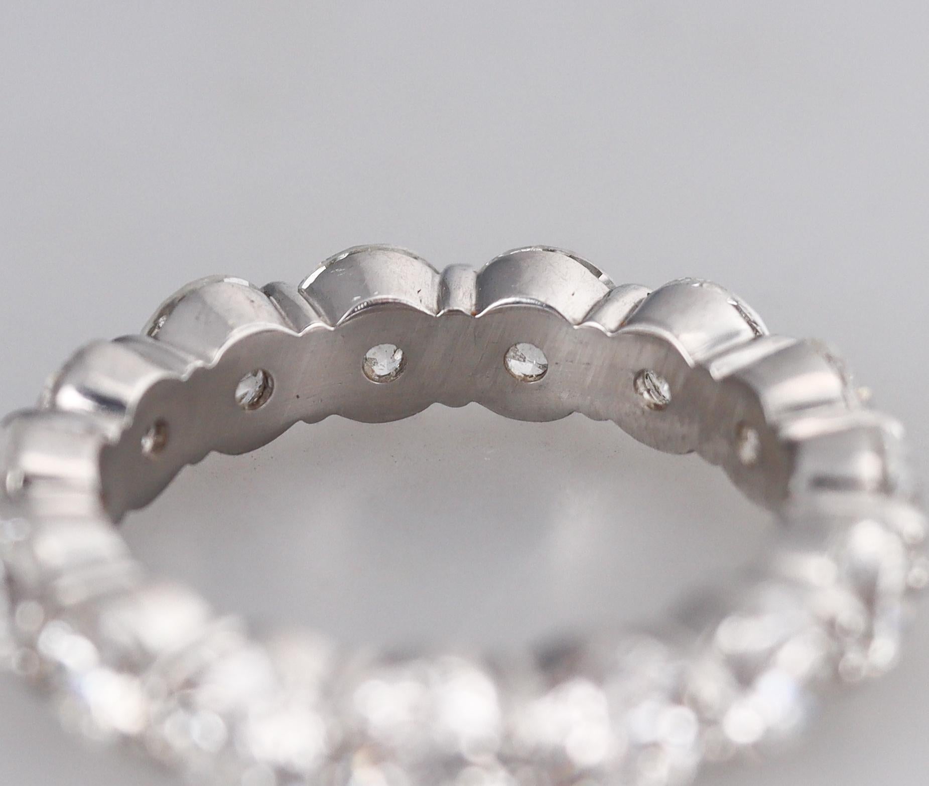 Diamond Platinum Eternity Wedding Band Ring