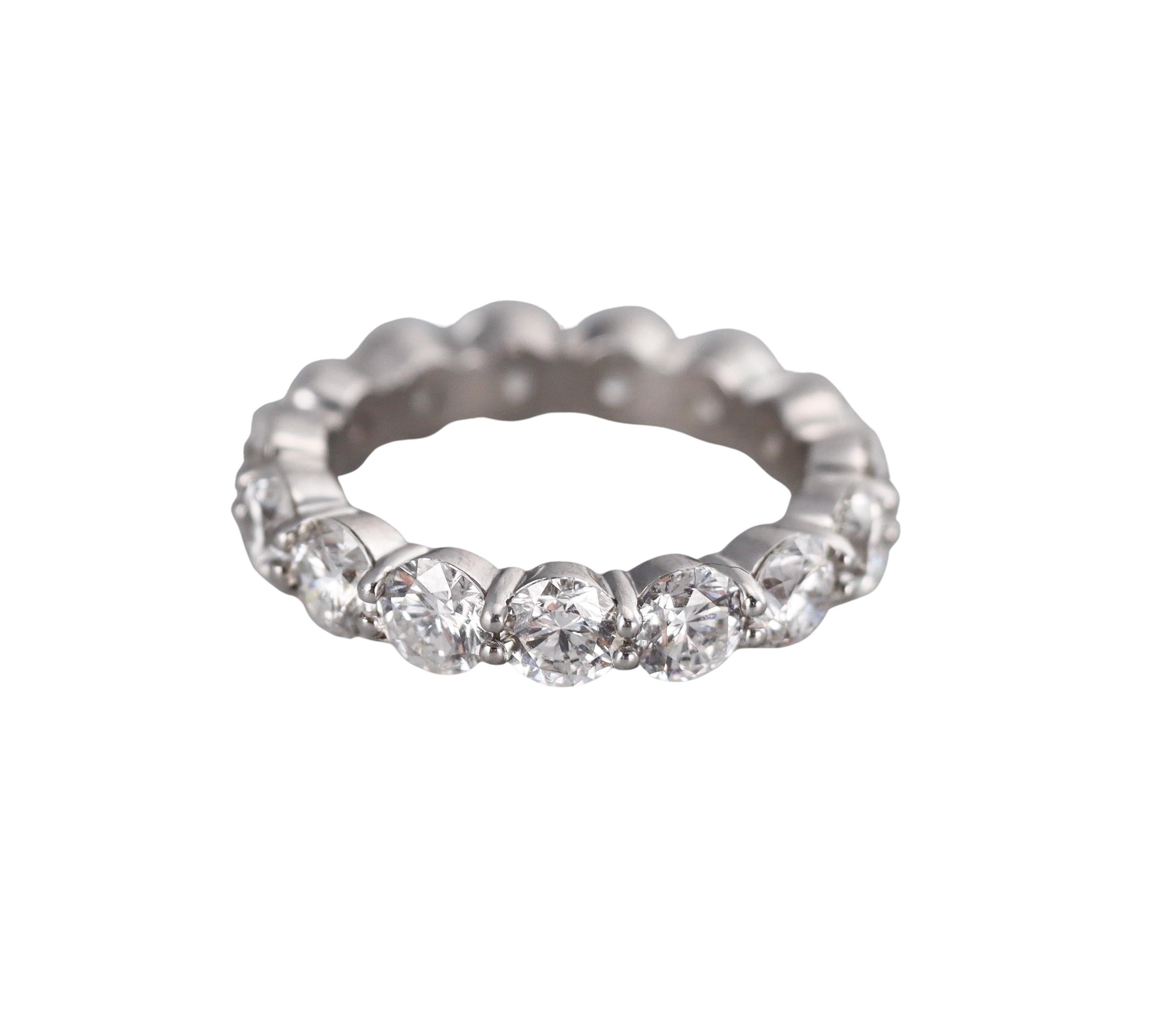 Diamond Platinum Eternity Wedding Band Ring