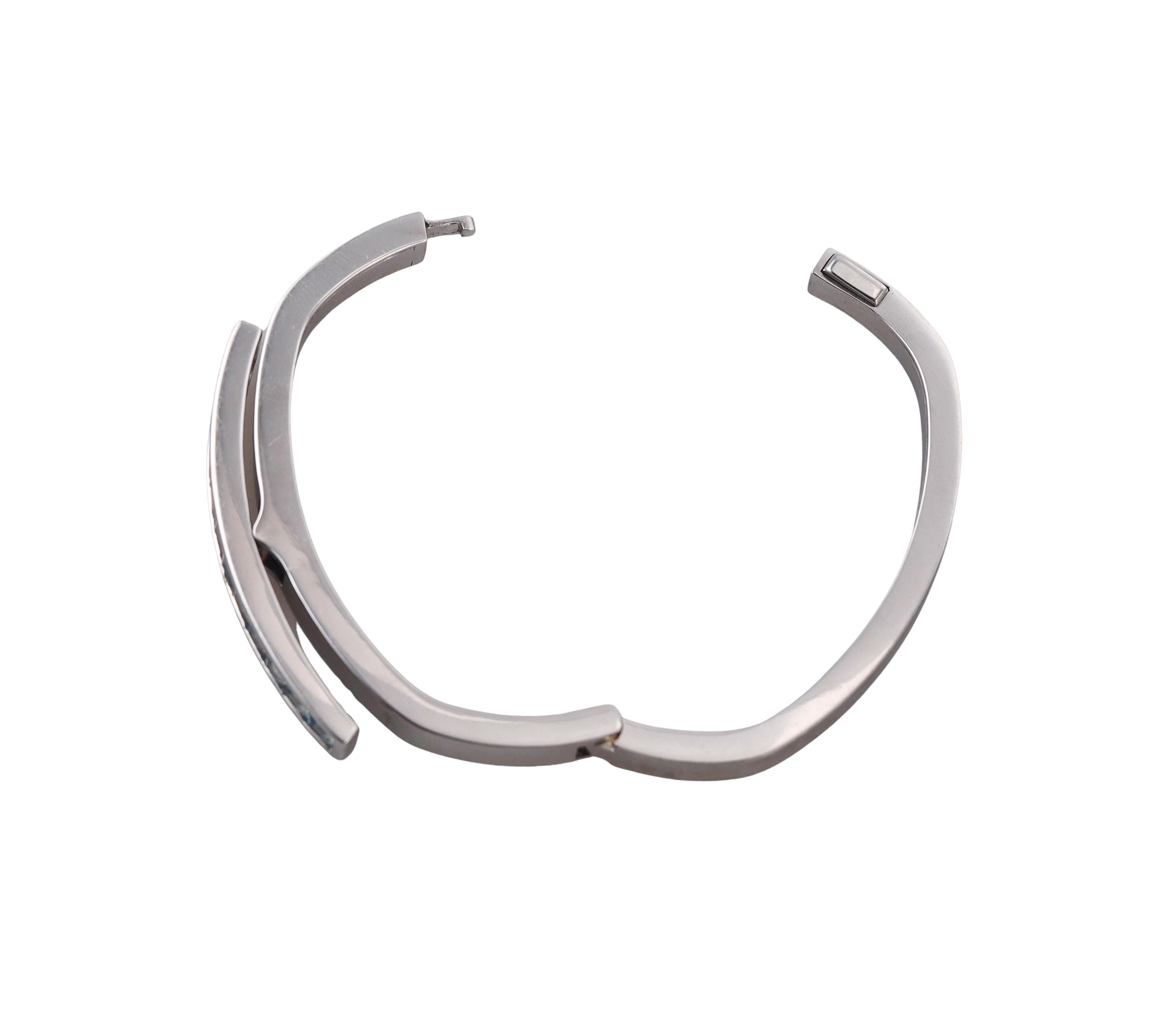 Garrard Blue Topaz Gold Bangle Bracelet