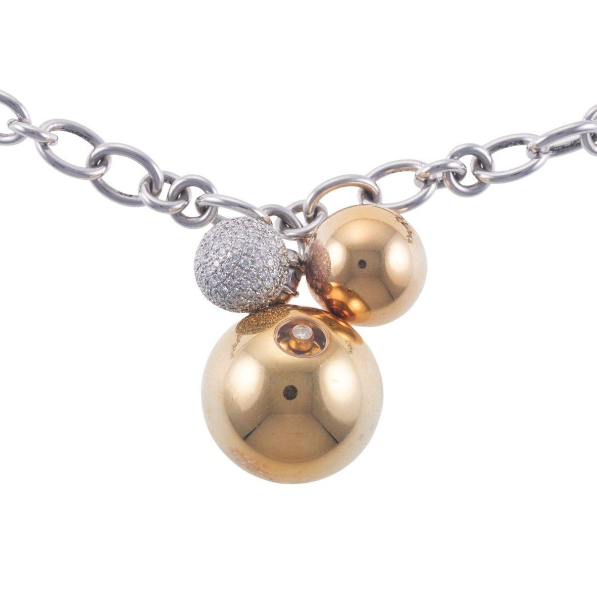 Chopard Happy Diamonds Gold Ball Pendant Necklace