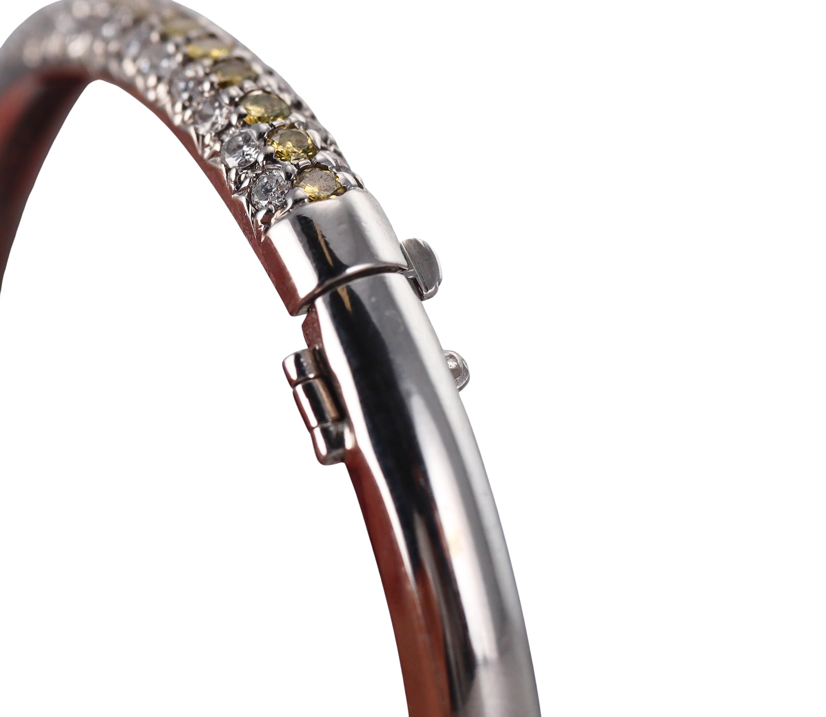Diamond Gold Bangle Bracelet