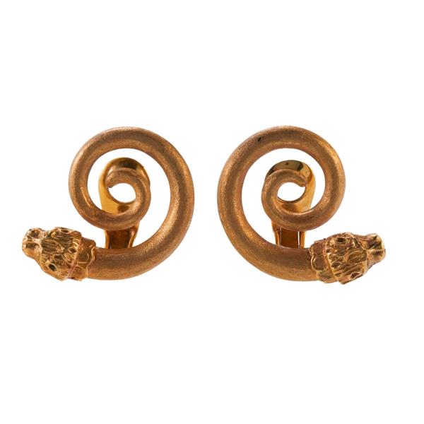 Zolotas Greece Chimera Swirl Gold Earrings – Oak Gem