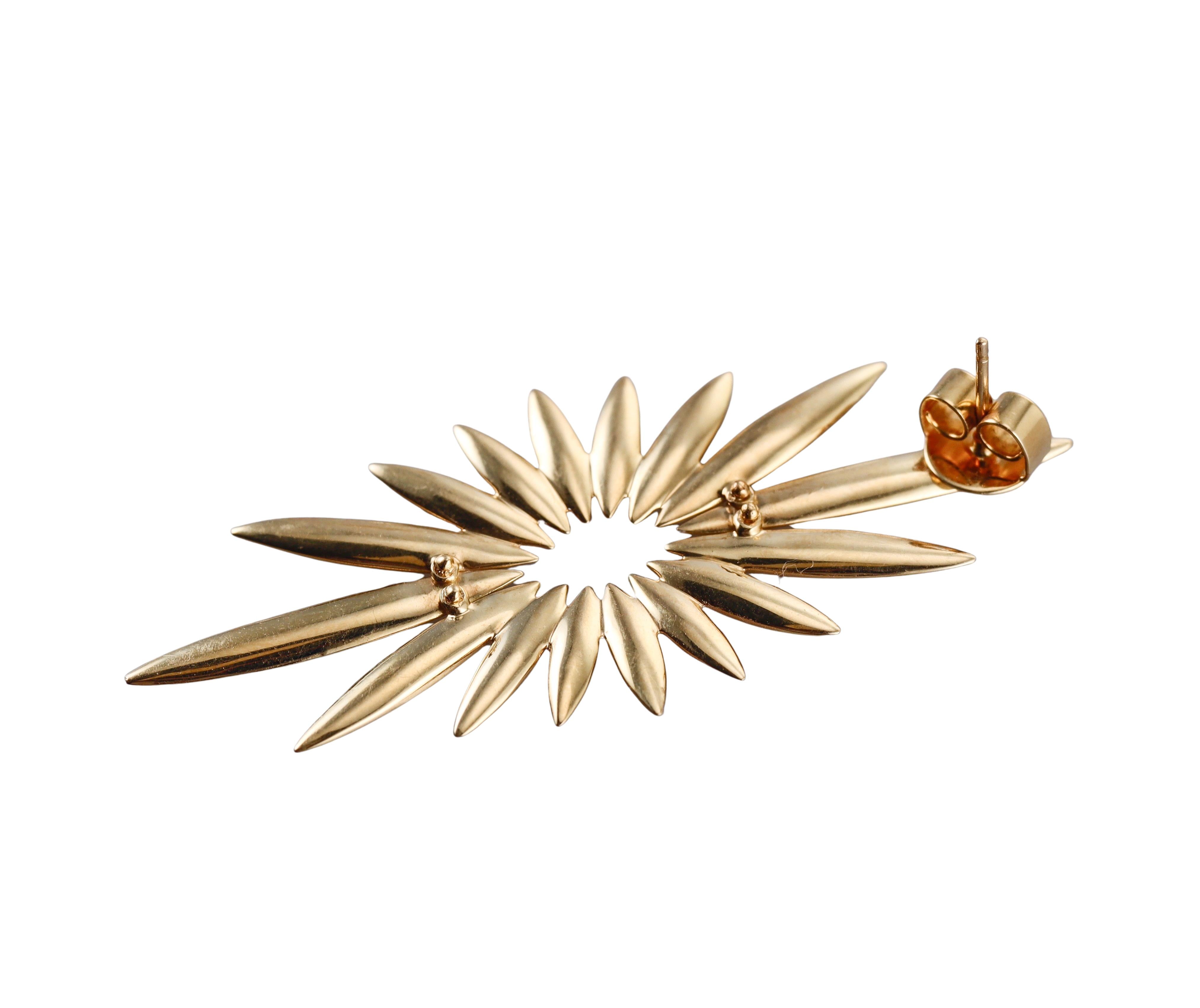 Carla Amorim Satin Finish Gold Earrings
