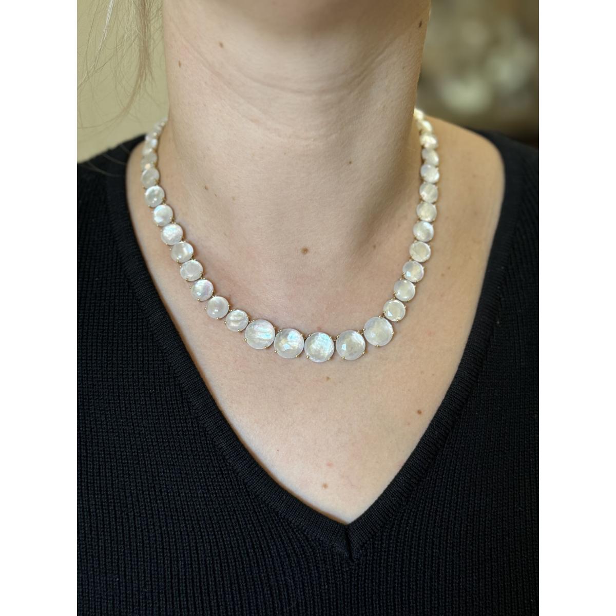 Ippolita Lollipop Gold Mother of Pearl Crystal Necklace