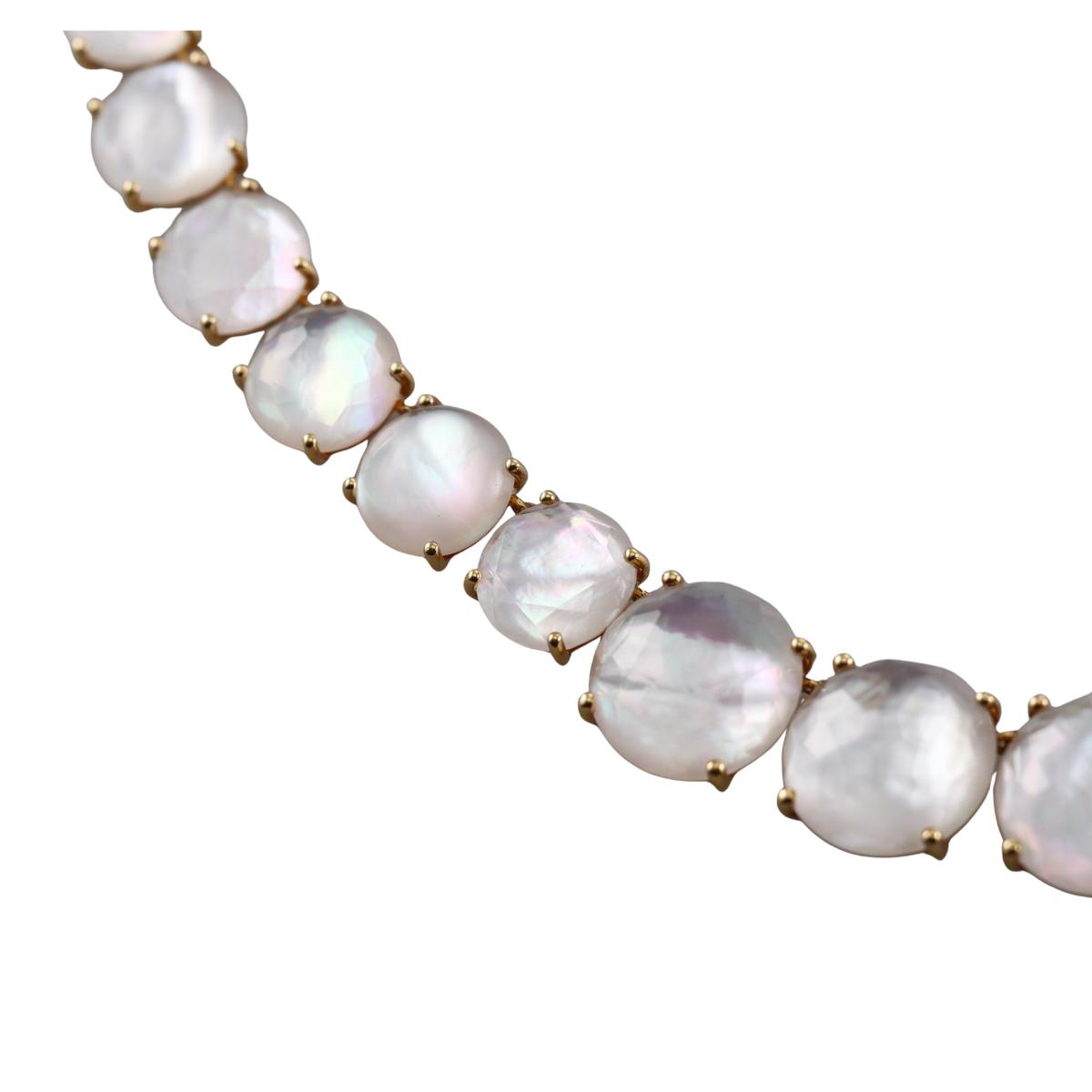 Ippolita Lollipop Gold Mother of Pearl Crystal Necklace