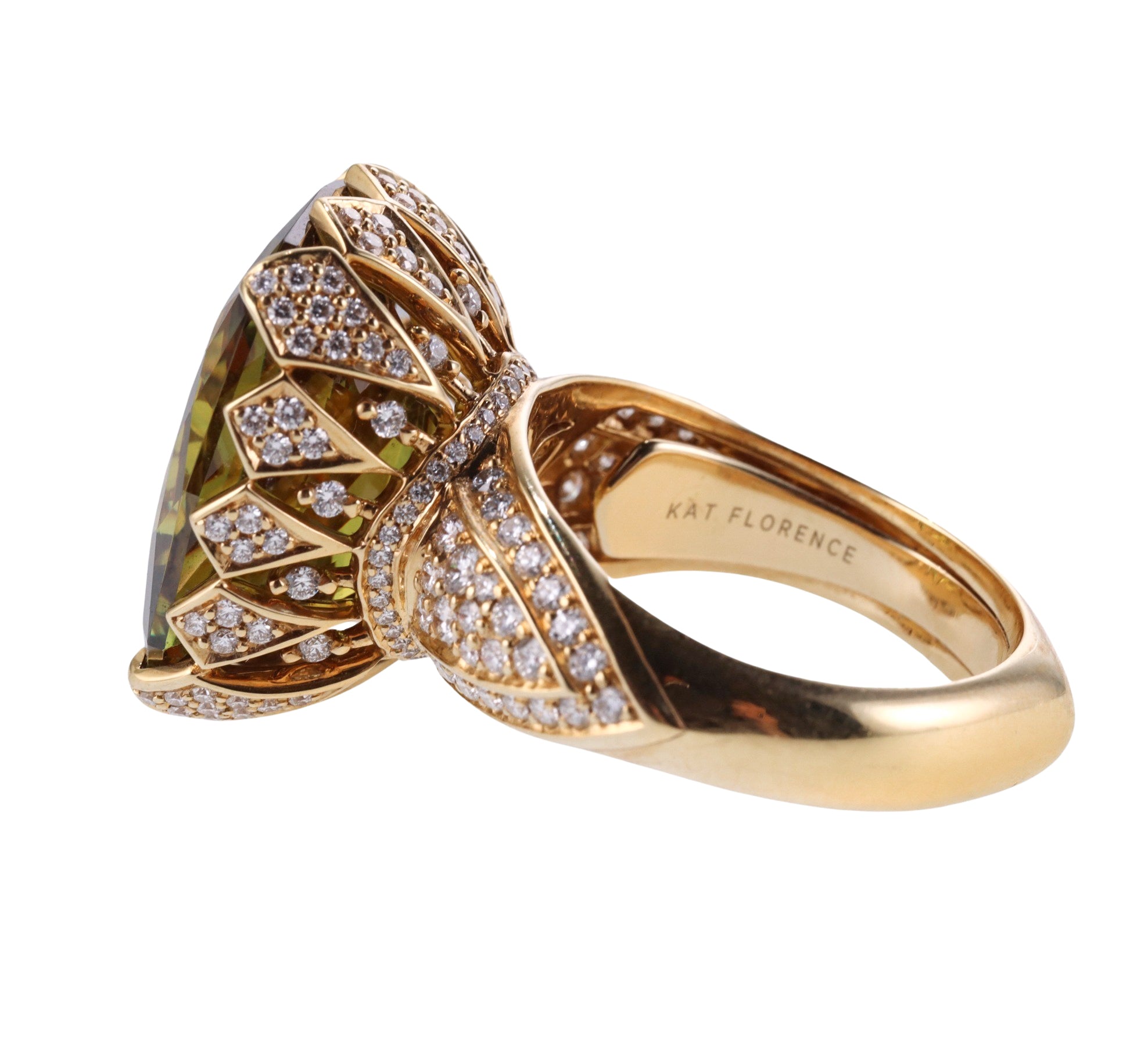 Kat Florence 20.02ct Sphene Diamond Gold Ring