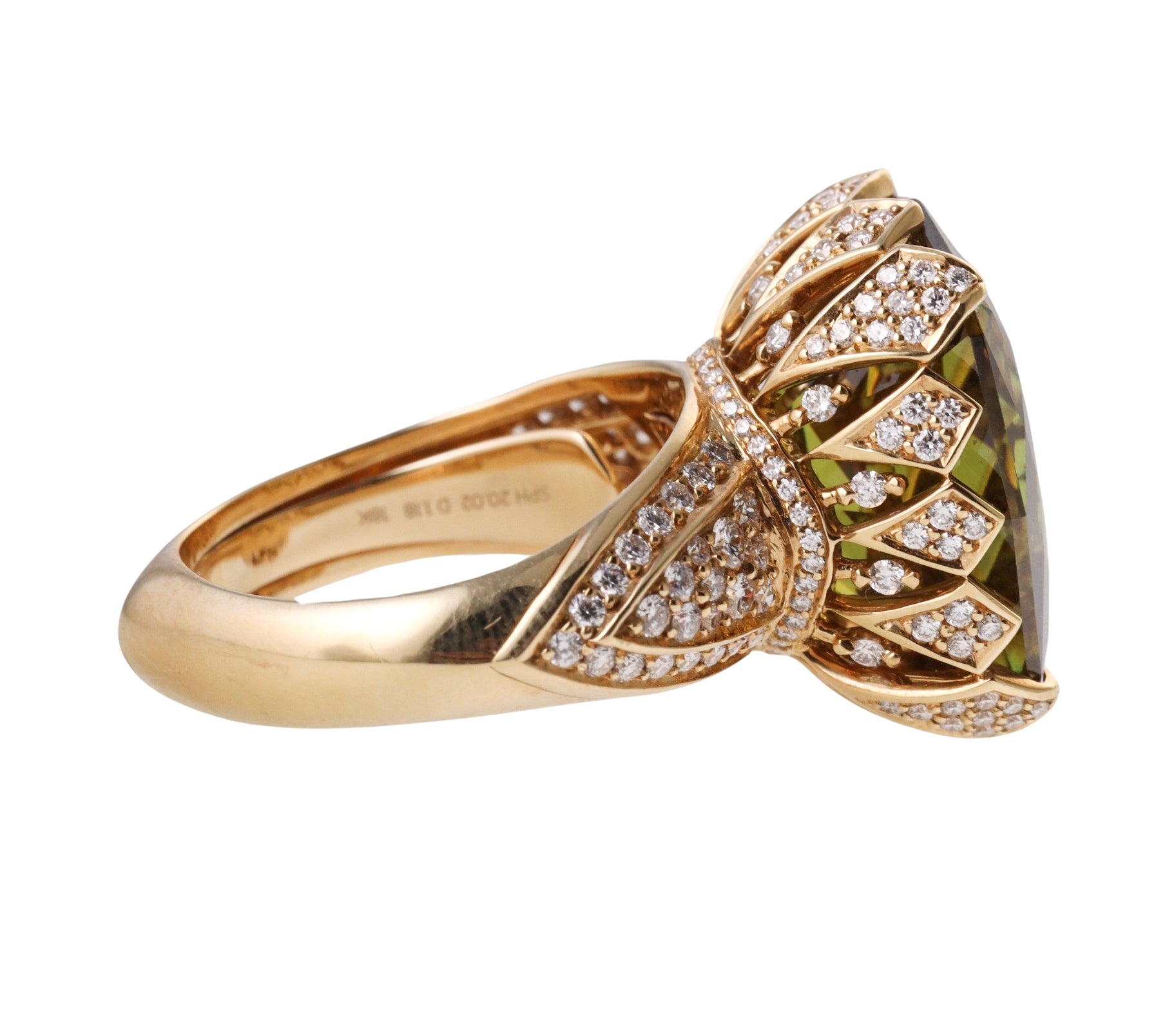 Kat Florence 20.02ct Sphene Diamond Gold Ring