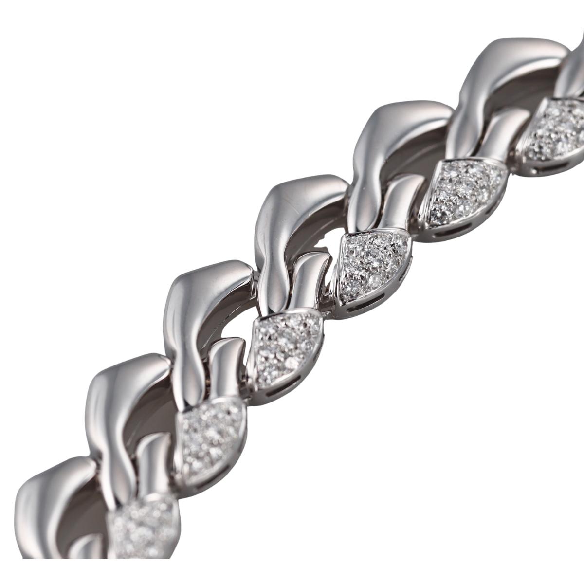 Bulgari Pagoda 5ctw Diamond 18k White Gold Necklace