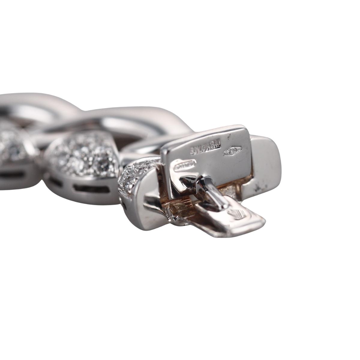 Bulgari Pagoda 5ctw Diamond 18k White Gold Necklace