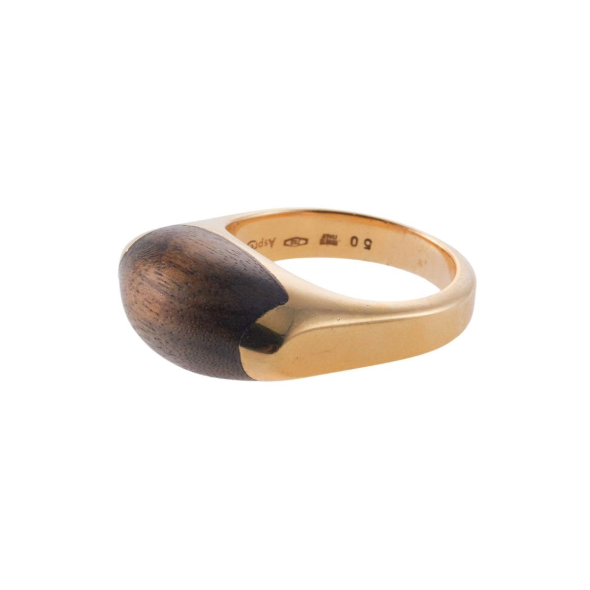 Asprey Wood Gold Ring