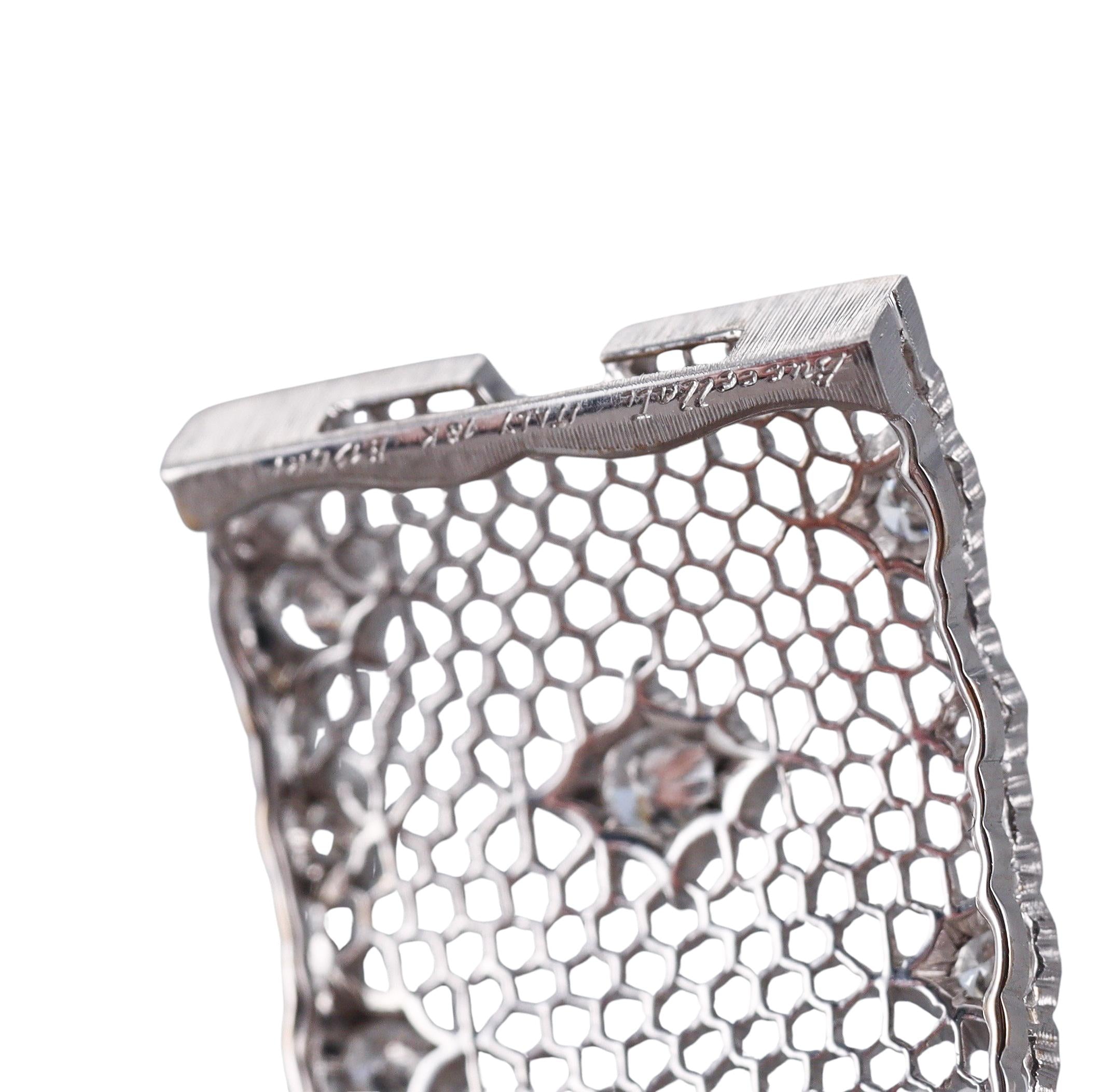 Buccellati Gold Tulle Broccato Diamond Bangle Bracelet