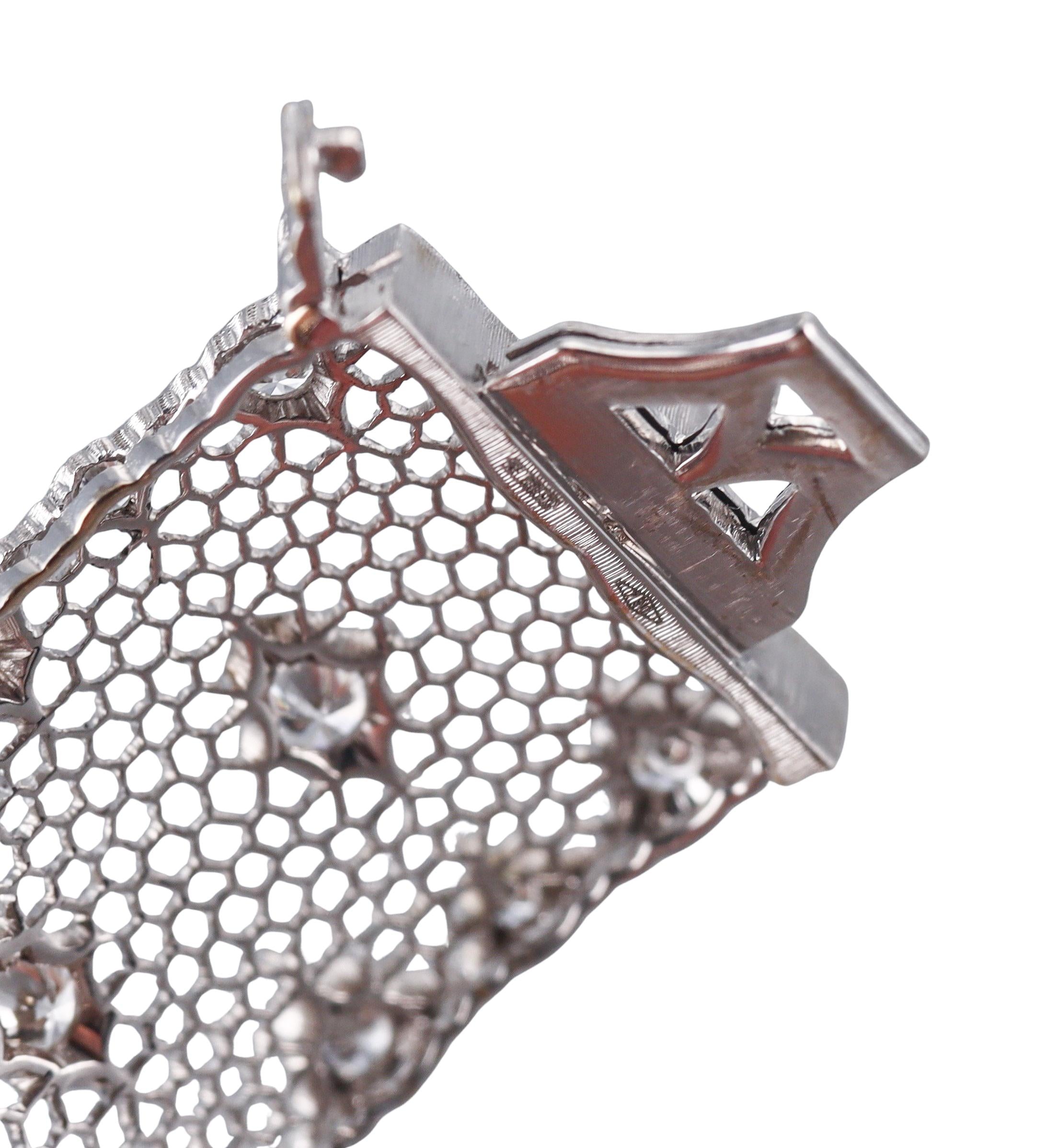 Buccellati Gold Tulle Broccato Diamond Bangle Bracelet