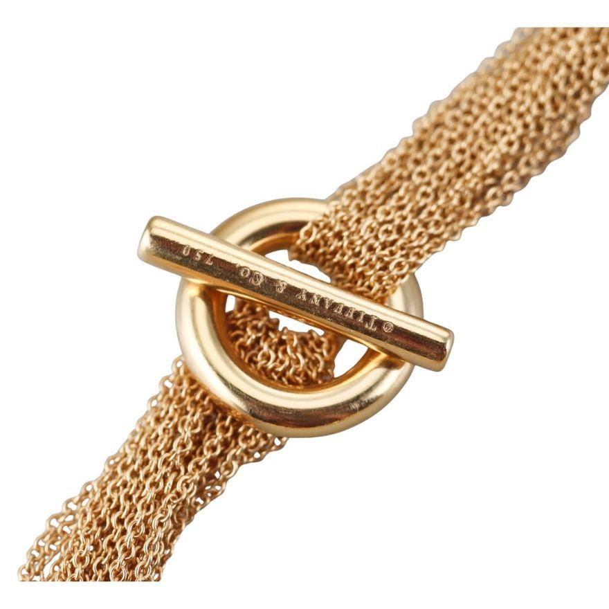 Tiffany & Co Gold Multi Chain Heart Toggle Necklace