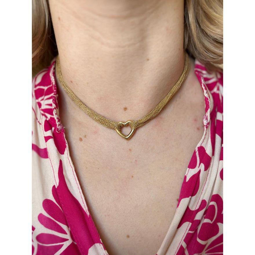 Tiffany & Co Gold Multi Chain Heart Toggle Necklace
