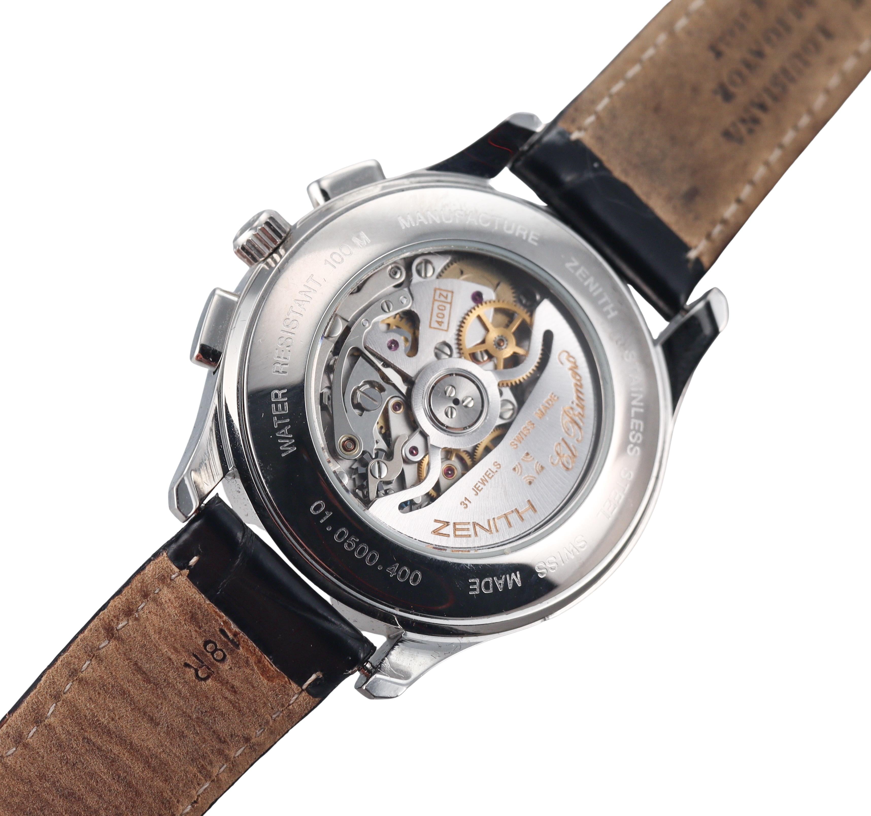 Zenith El Primero Automatic Chronograph Watch 01.0501.400