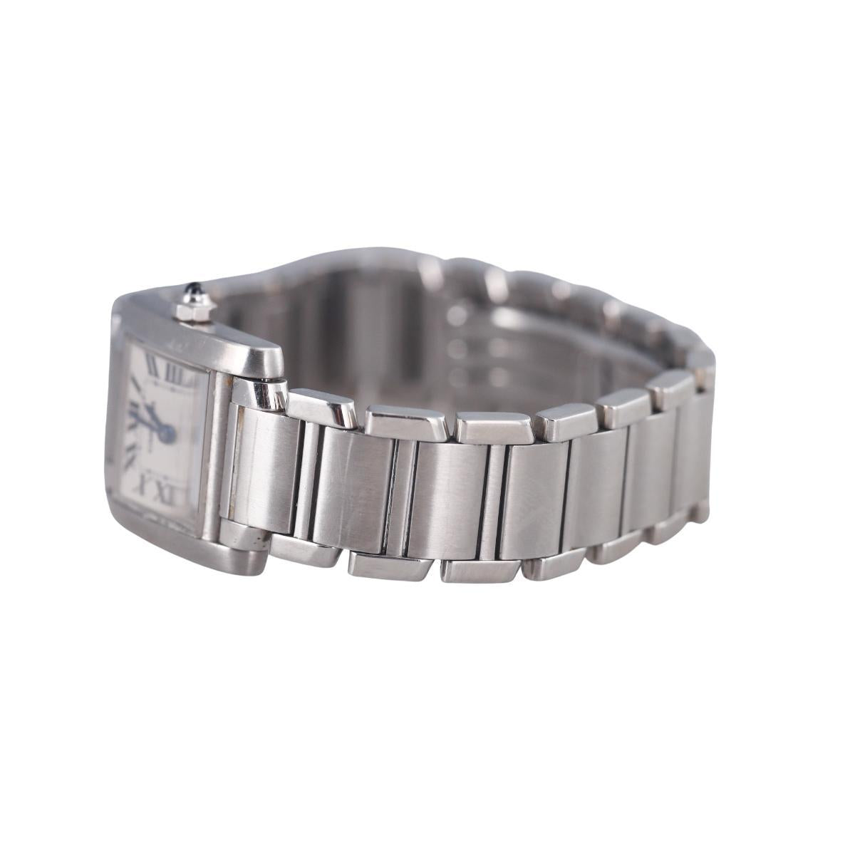 Cartier Tank Francaise Stainless Steel Quartz Ladies Watch 2300