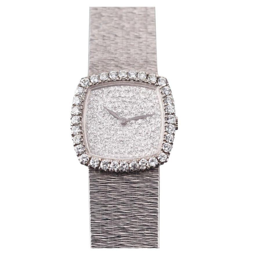 1970s Piaget 18k Gold Diamond Dial Ladies Watch 280137