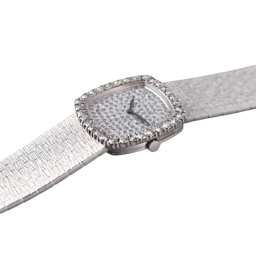 1970s Piaget 18k Gold Diamond Dial Ladies Watch 280137