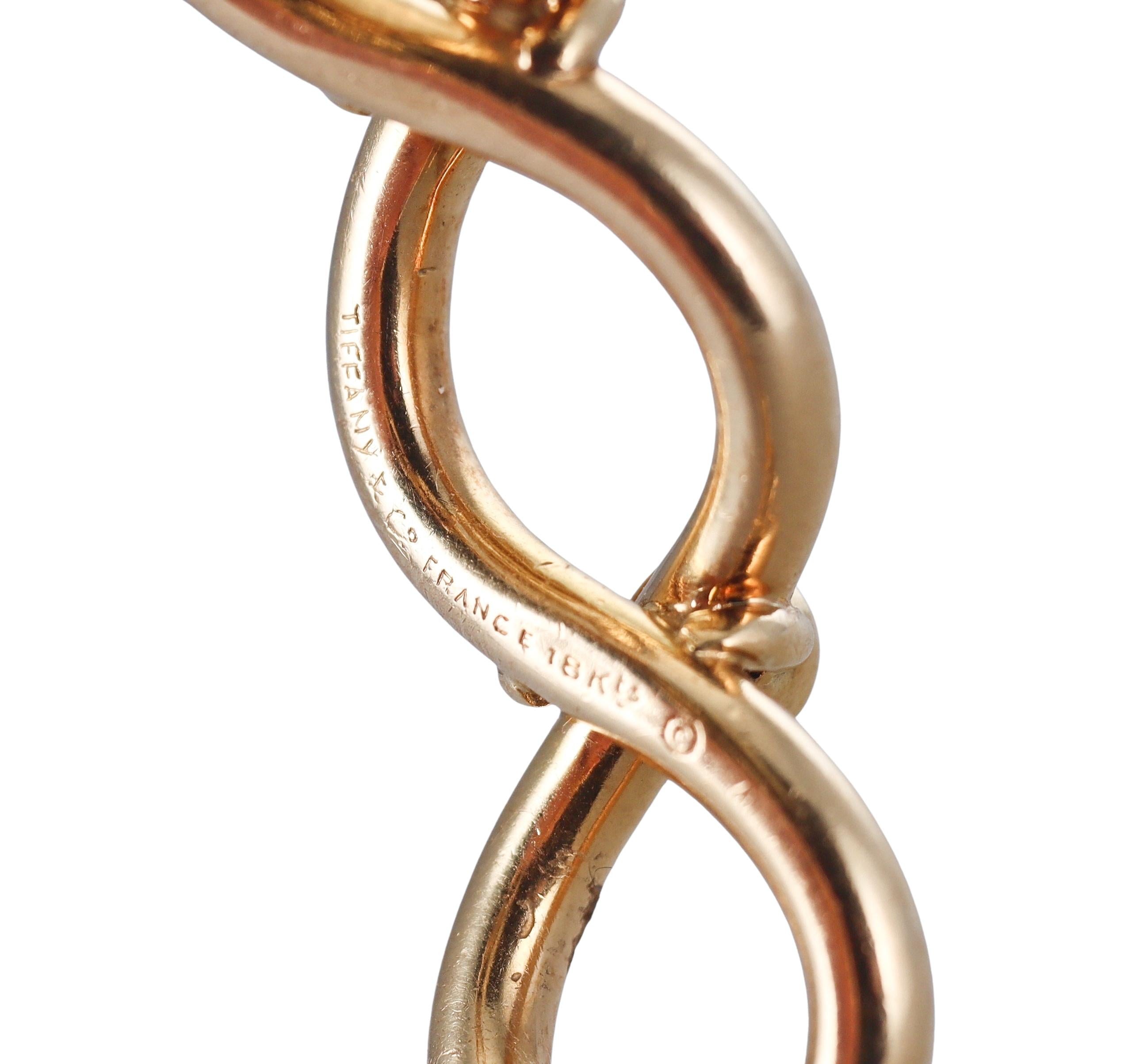 Tiffany & Co France Vintage Sapphire Gold Bangle Bracelet