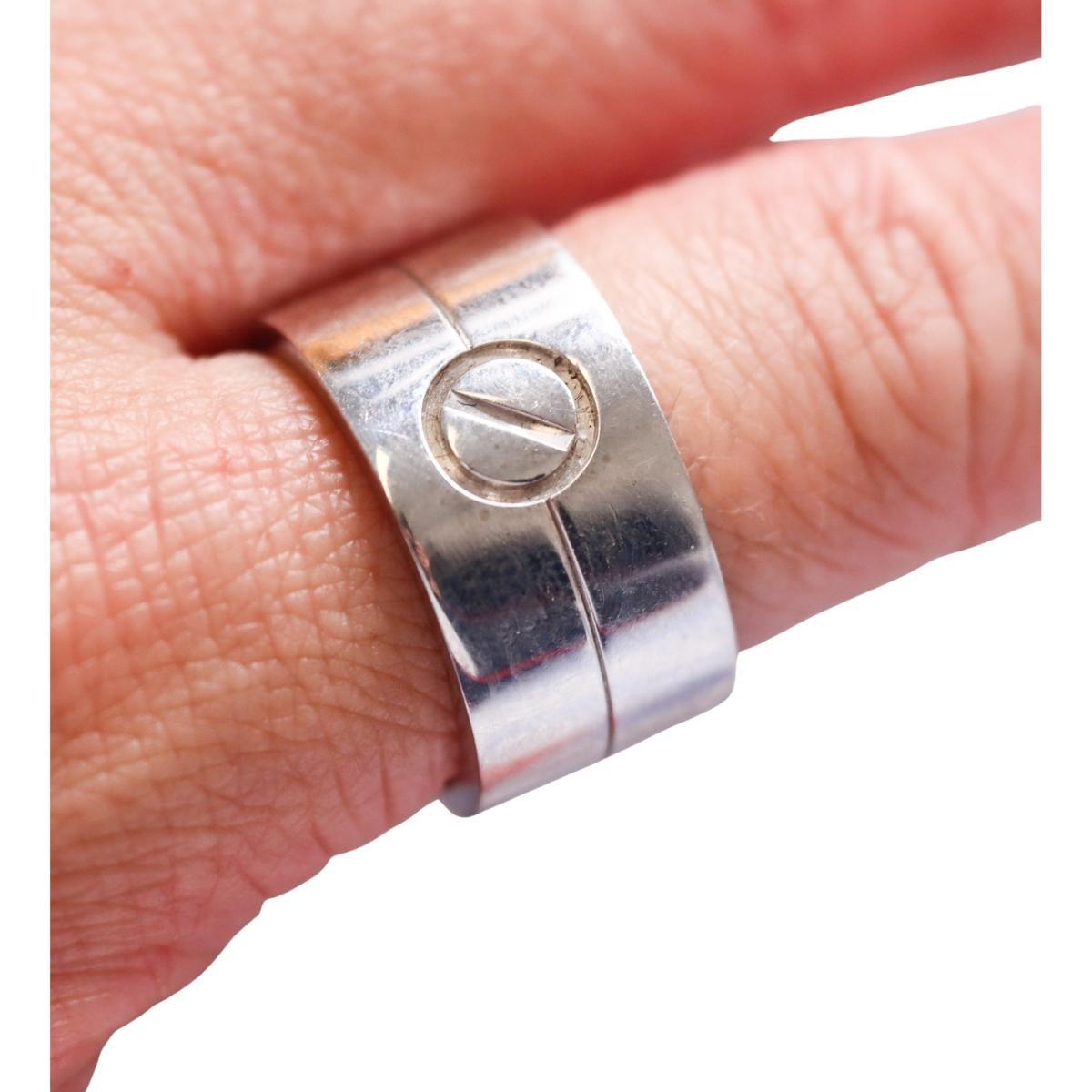 Cartier Love White Gold Wide Band Ring