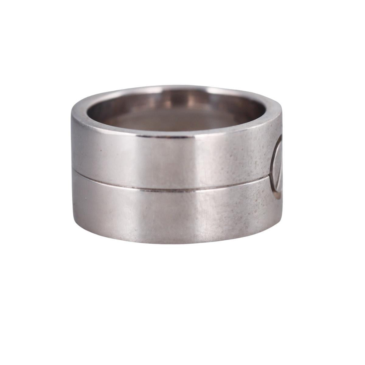 Cartier Love White Gold Wide Band Ring