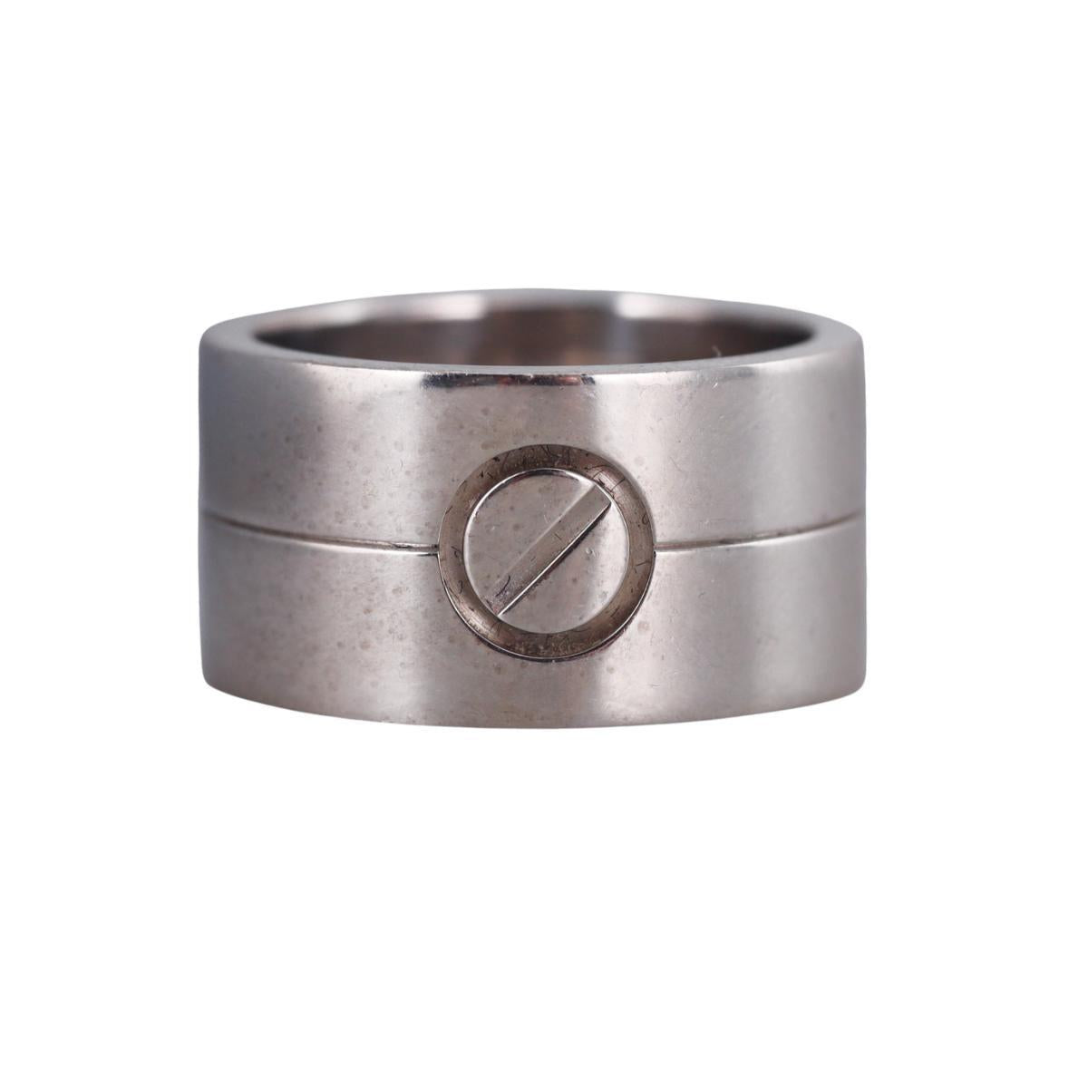 Cartier Love White Gold Wide Band Ring