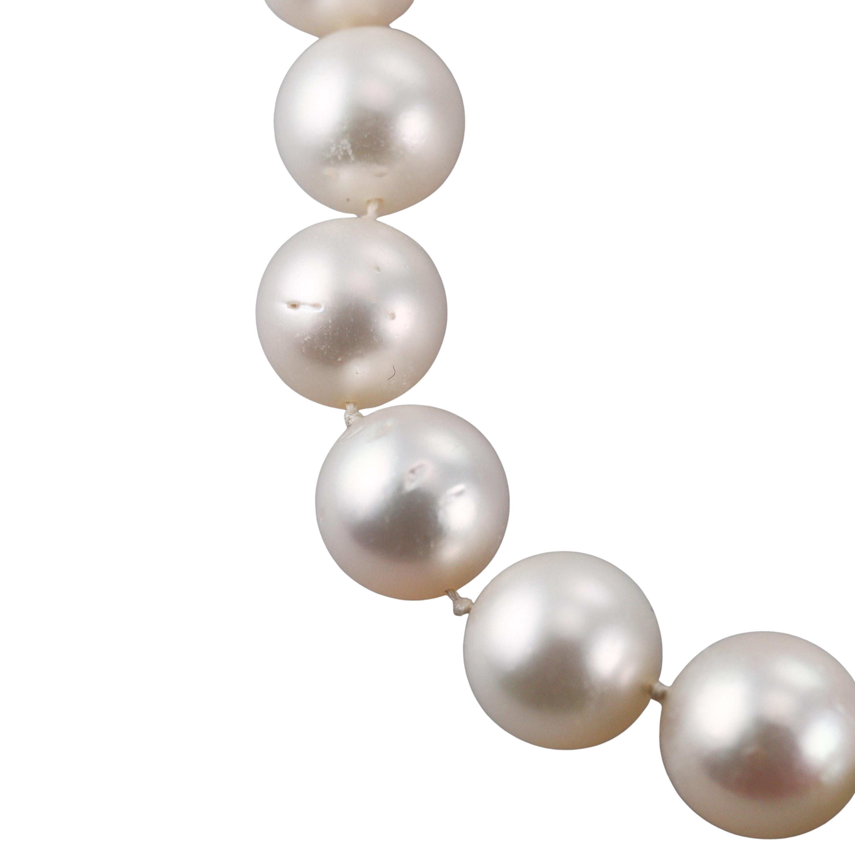 Gold South Sea Pearl Diamond Necklace