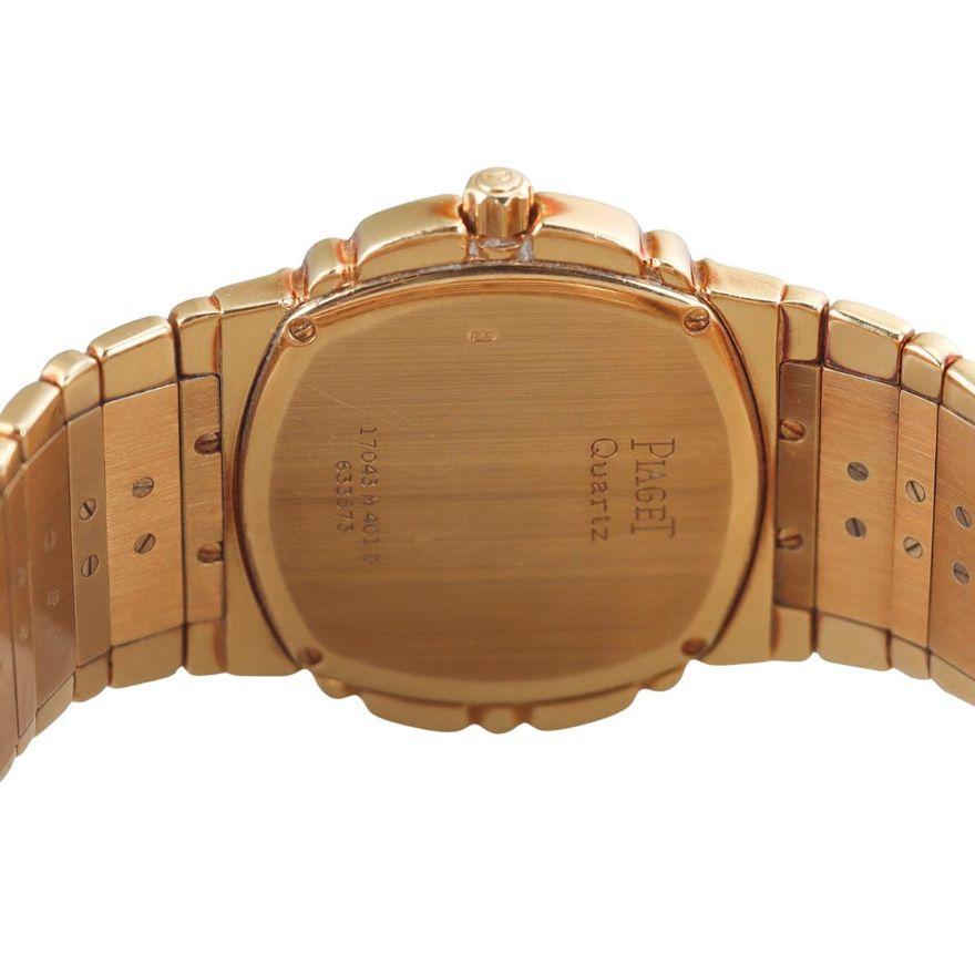 Piaget Tanagra 18k Gold Diamond Onyx Watch 17043 M 401 D