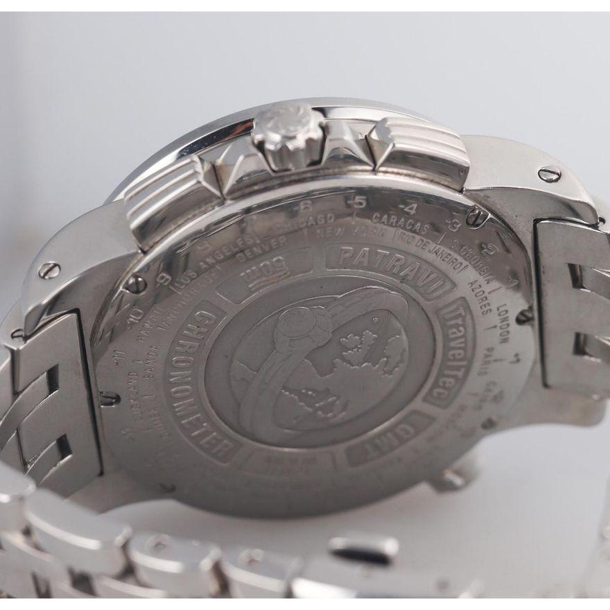 Carl Bucherer Patravi TravelTec GMT 46.6 Steel Chronograph Automatic Watch 10620