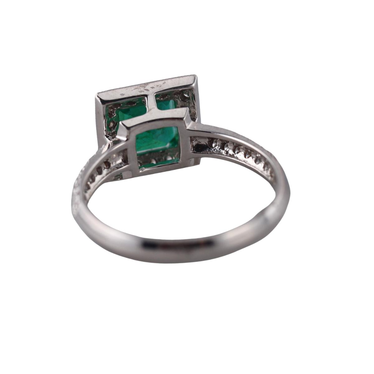 Yael 1.33ct Emerald Diamond Gold Ring