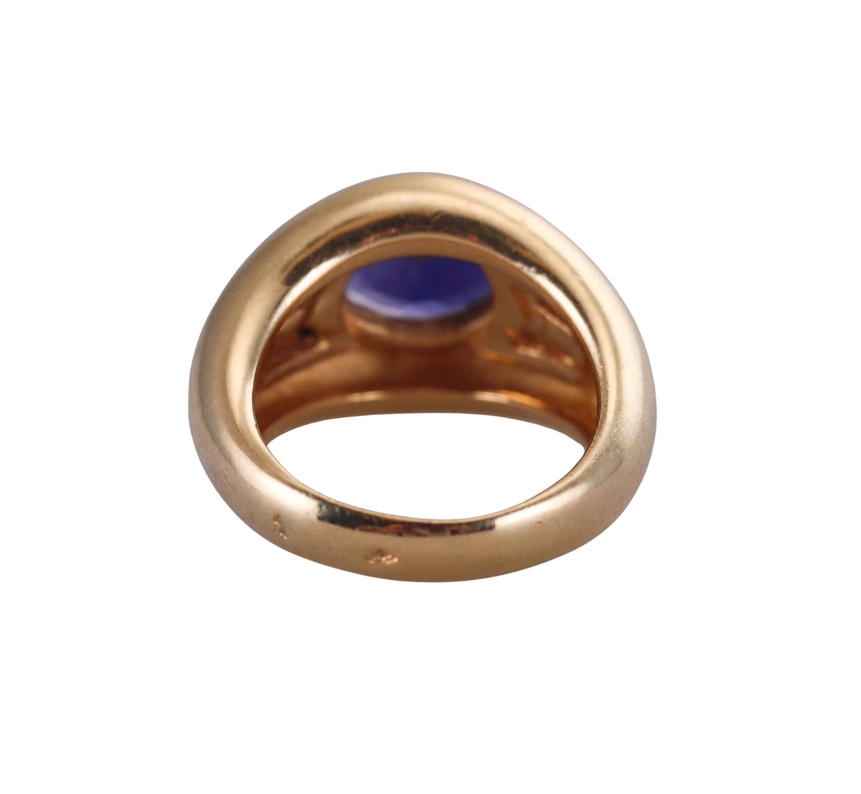 Mauboussin Iolite Mother of Pearl Gypsy Gold Ring