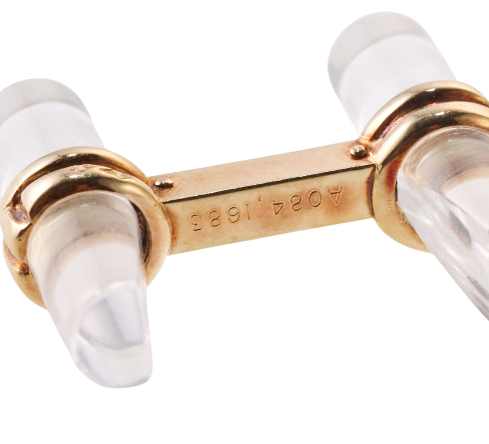 Boucheron Paris Gold Crystal Bar Cufflinks