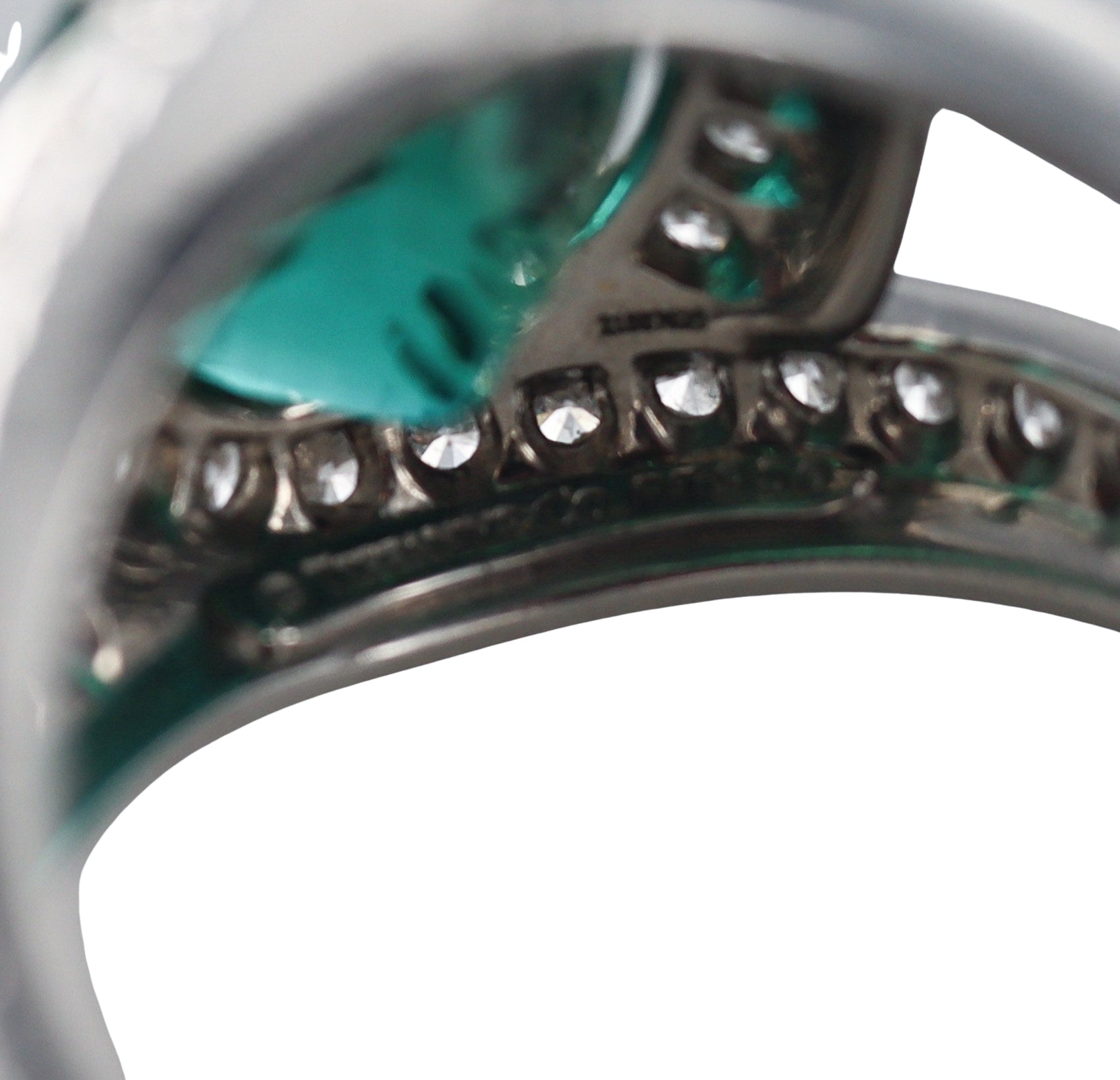 Tiffany & Co Schlumberger Platinum 4.25ct Green Tourmaline Diamond Ring