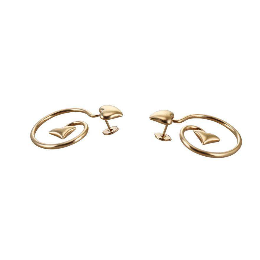 Christian Dior Gold Arrow Swirl Earrings