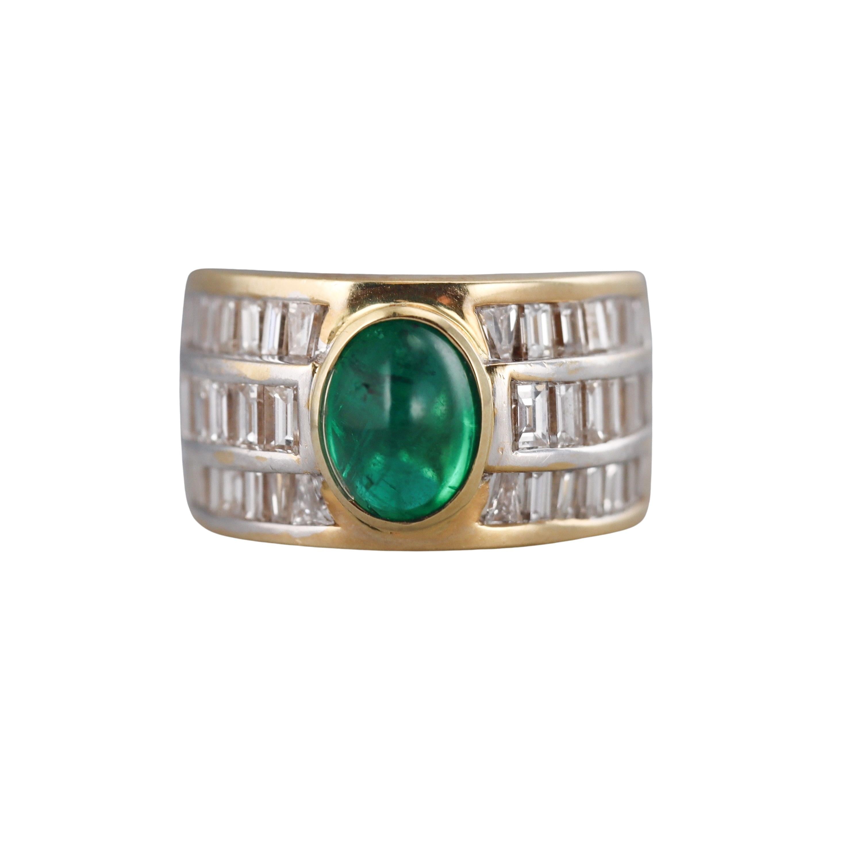 Emerald Diamond Gold Ring