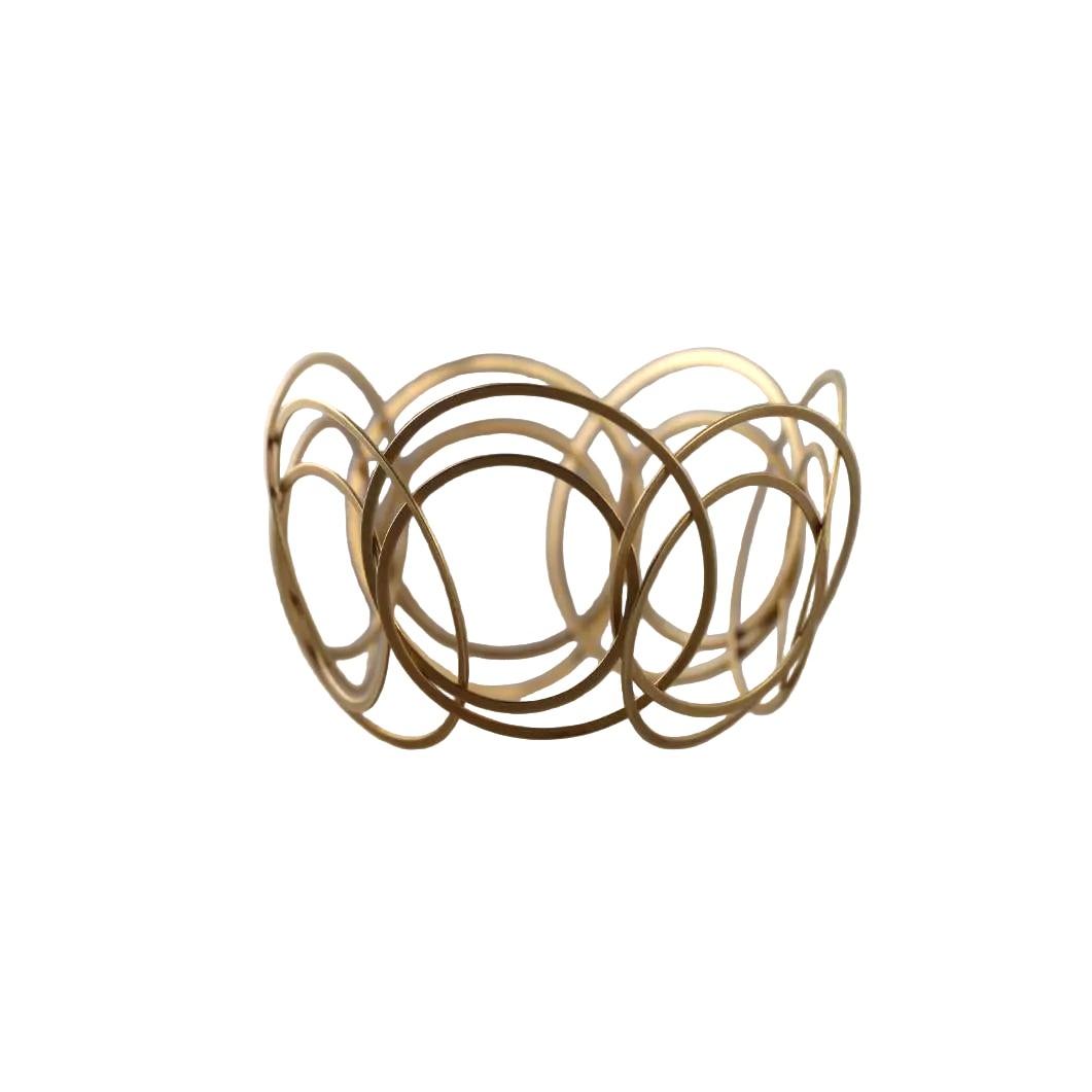 Niessing Modernist 2000s Gold Circle Link Bracelet