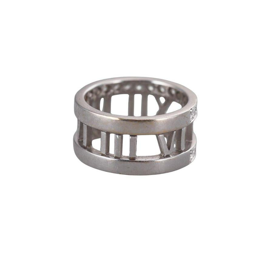 Tiffany & Co Atlas 18k Gold Diamond Band Ring