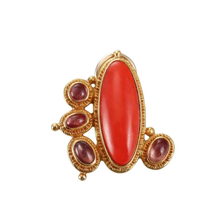 Luna Felix Gold Tourmaline Coral Night & Day Earrings