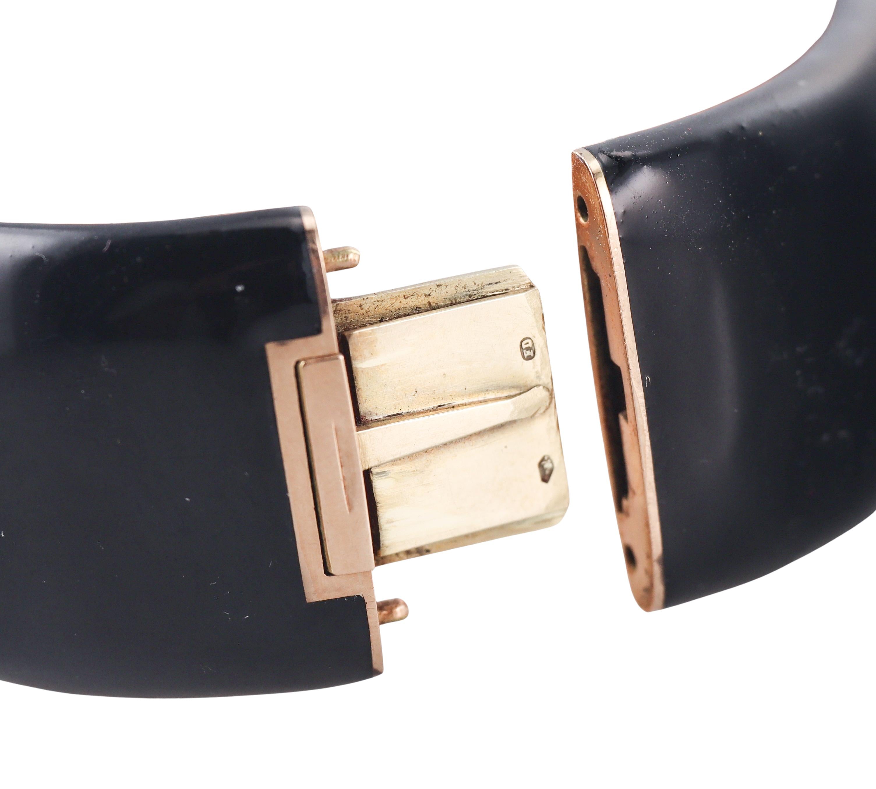 Antique Victorian English Gold Enamel Seed Pearl Bracelet