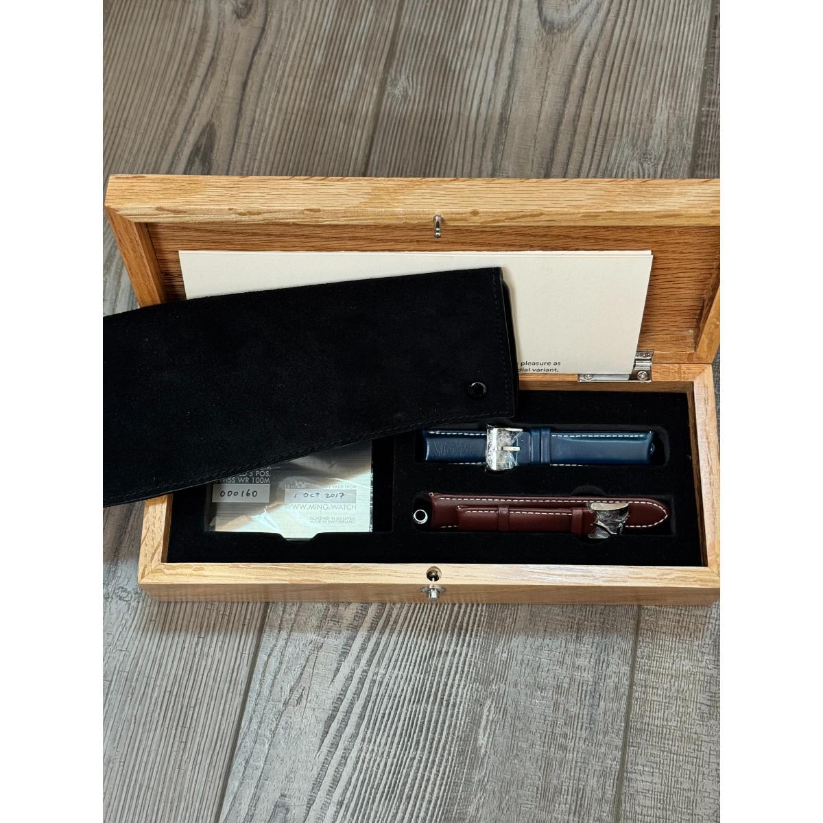 Ming 17.01 Blue Manual Wind Watch