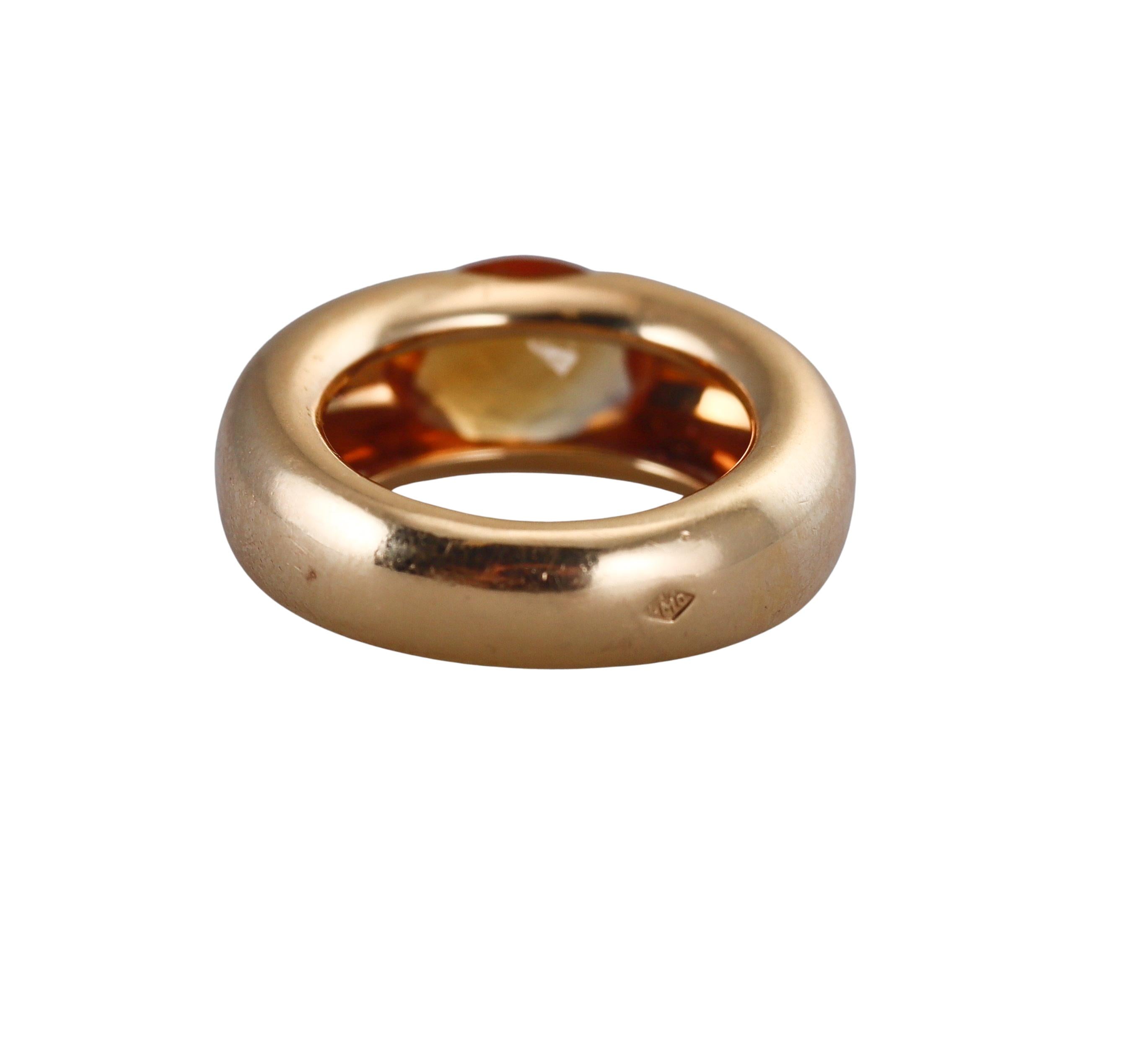 Cartier Ellipse Citrine Gold Ring