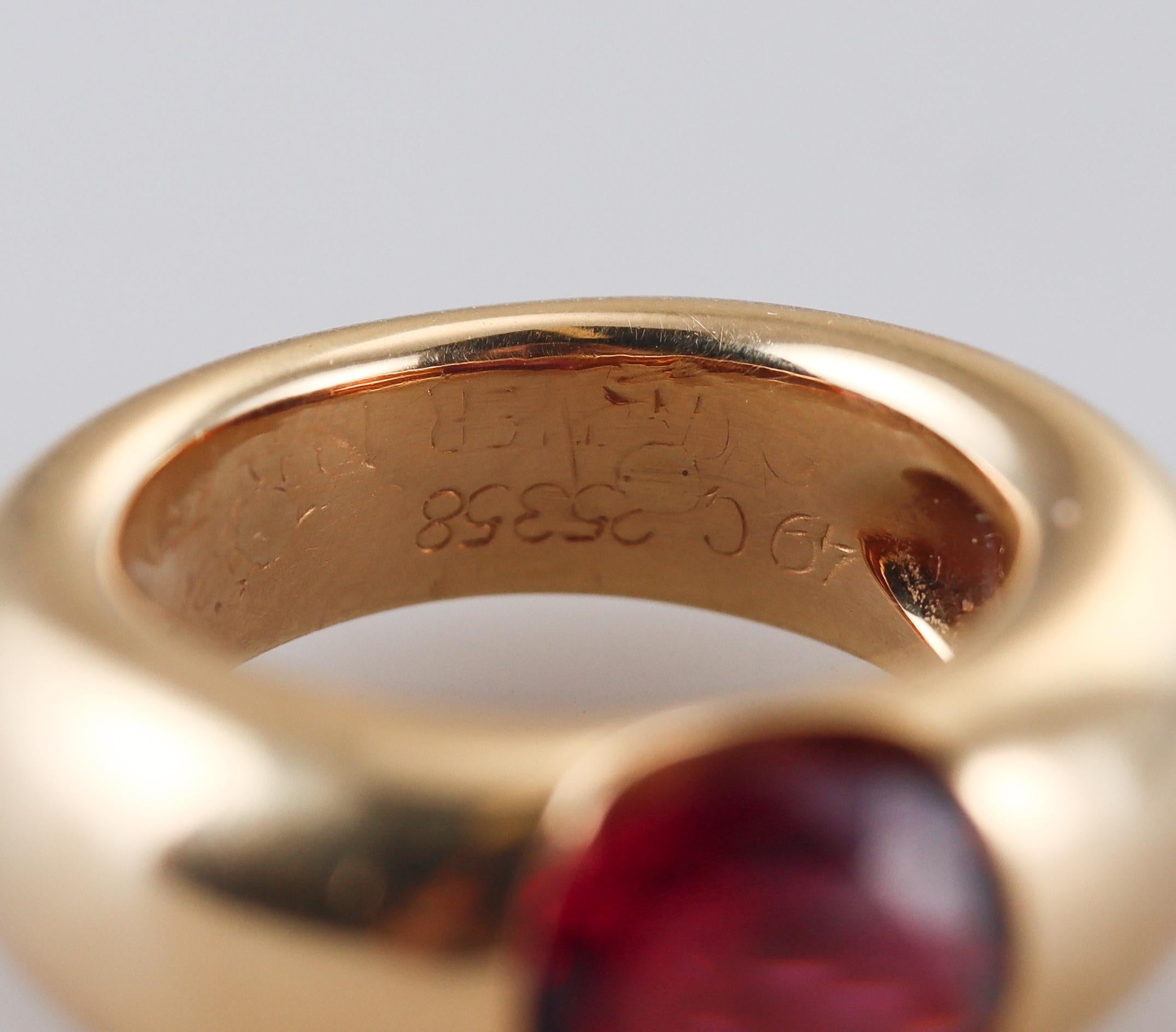 Cartier Ellipse Pink Tourmaline Gold Ring