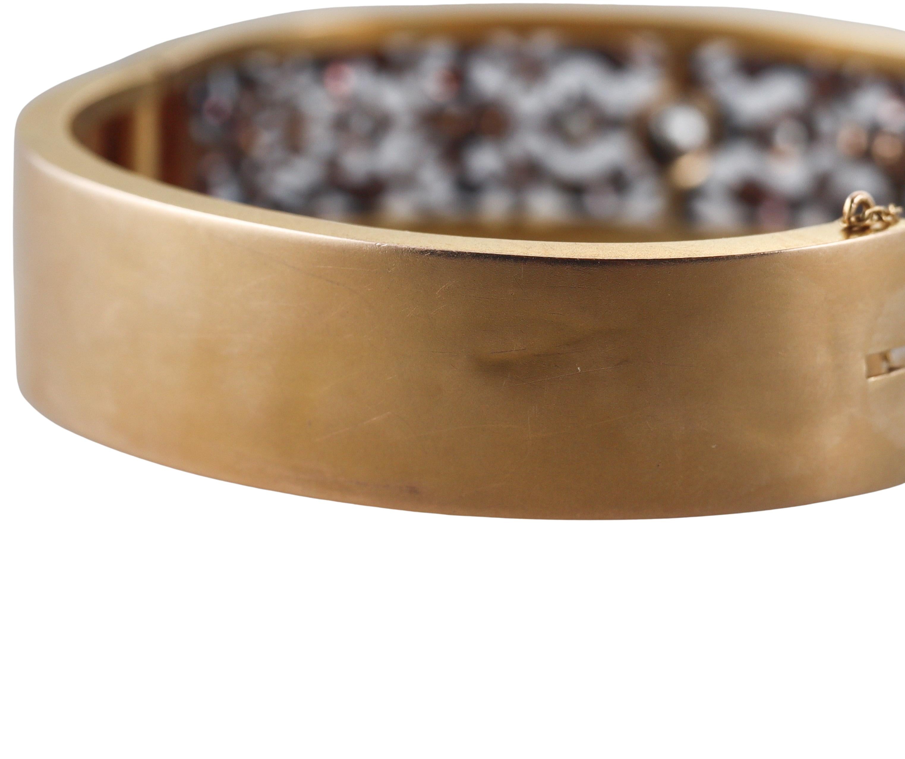 Antique Silver Gold Diamond Bracelet